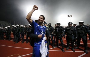 Bosnia's Emir Spahic celebrates World Cup qualification after victory  against Lithuania 