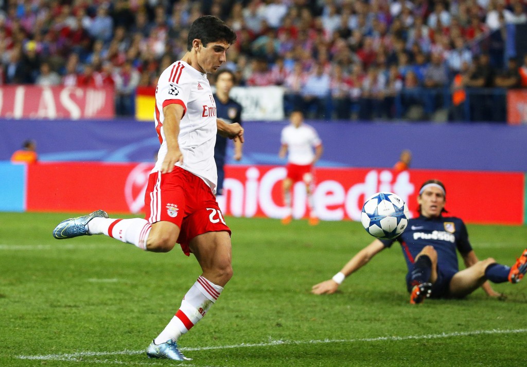 Goncalo Guedes's stock has been on the rise since making his senior debut for Benfica and his impressive form has seen him attract the attention of Arsenal. (Picture Courtesy - AFP/Getty Images)