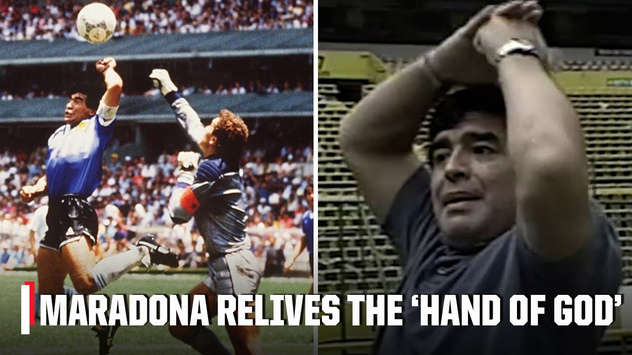 When Diego Maradona relived his ‘Hand of God’ goal 👀🇦🇷🏴󠁧󠁢󠁥󠁮󠁧󠁿 ‘I PICKED HIS POCKET!’