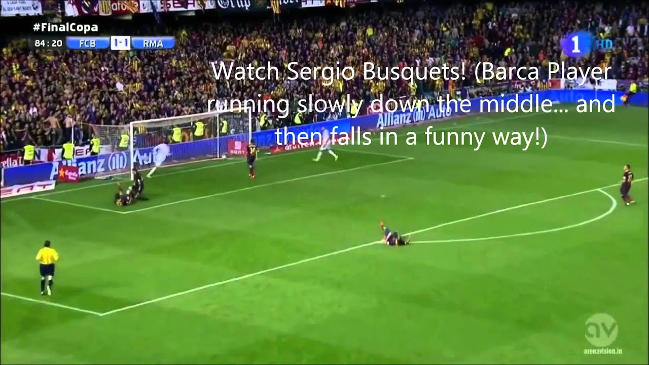 Gareth Bale Scores!...Sergio Busquets Falls!   [Funny]