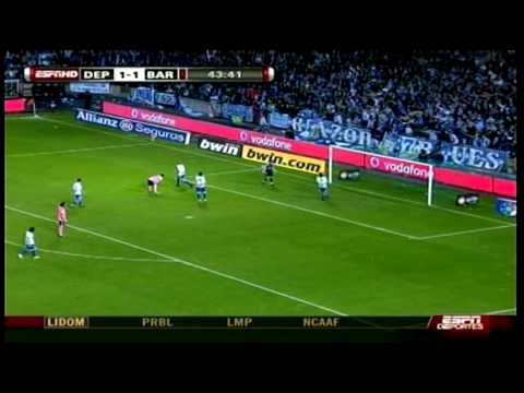 Deportivo 1-3 Barcelona 12 - 5 - 2009 Fecha 13 liga BBVA 90mas.com