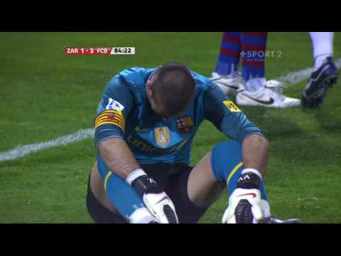 Real Zaragoza vs FC Barcelona 2-4 2nd half goals Messi Messi Ibra  (21/03/10 HQ)