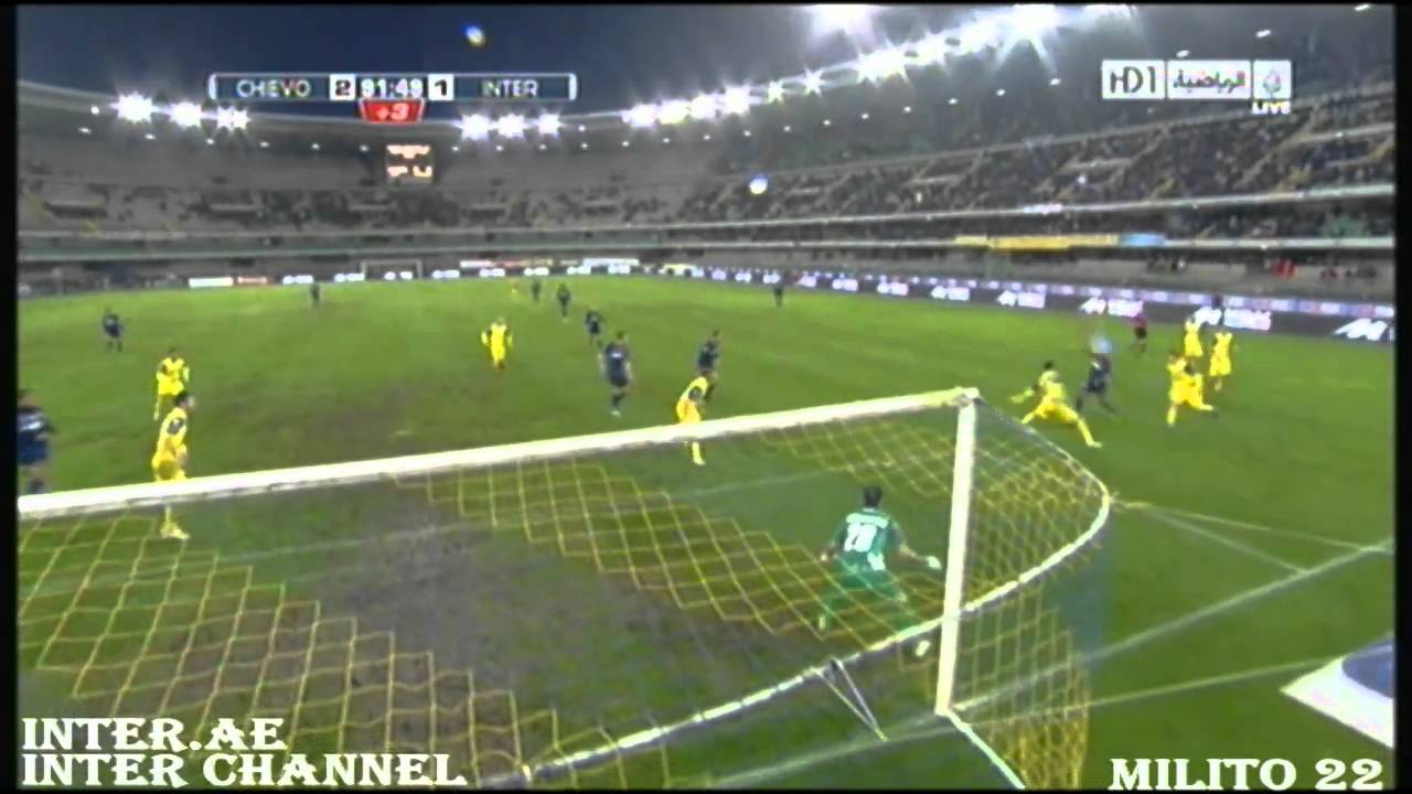 Inter Vs Chievo (1-2) Eto'o Goal