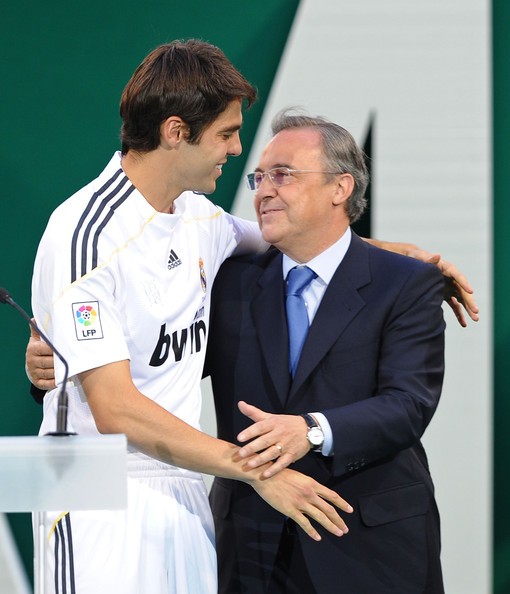 Real Madrid and perez present Kaka