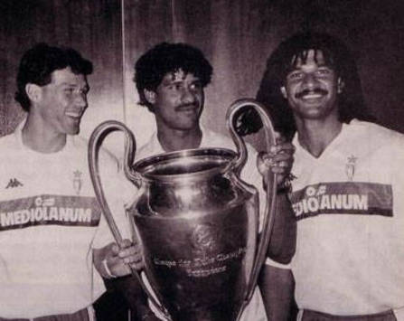 The golden trio of Marco van Baste, Frank Rijkaard and Ruud Gullit