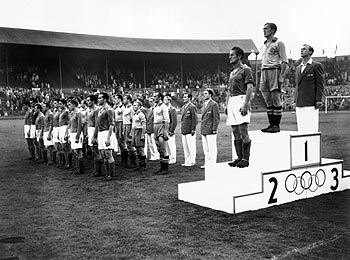 Footballers Receiving Medals at the 1900 Olympic Games