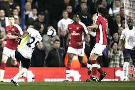 Tottenham Hotspur youngster Danny Rose scores against Arsenal in North London Derby