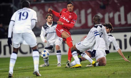 Nacer Chadli scored in both legs against Tottenham Hotspur in UEFA Champions League 2010-11