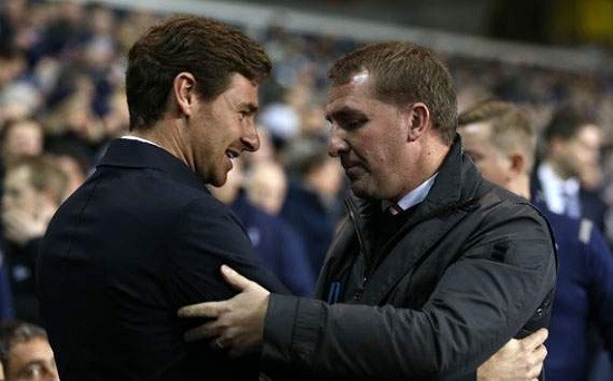 Andre Villas Boas (Tottenham Hotspur manager) and Brendan Rodgers (Liverpool manager) |