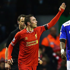 Iago Aspas scored his first goal for the Reds against Oldham