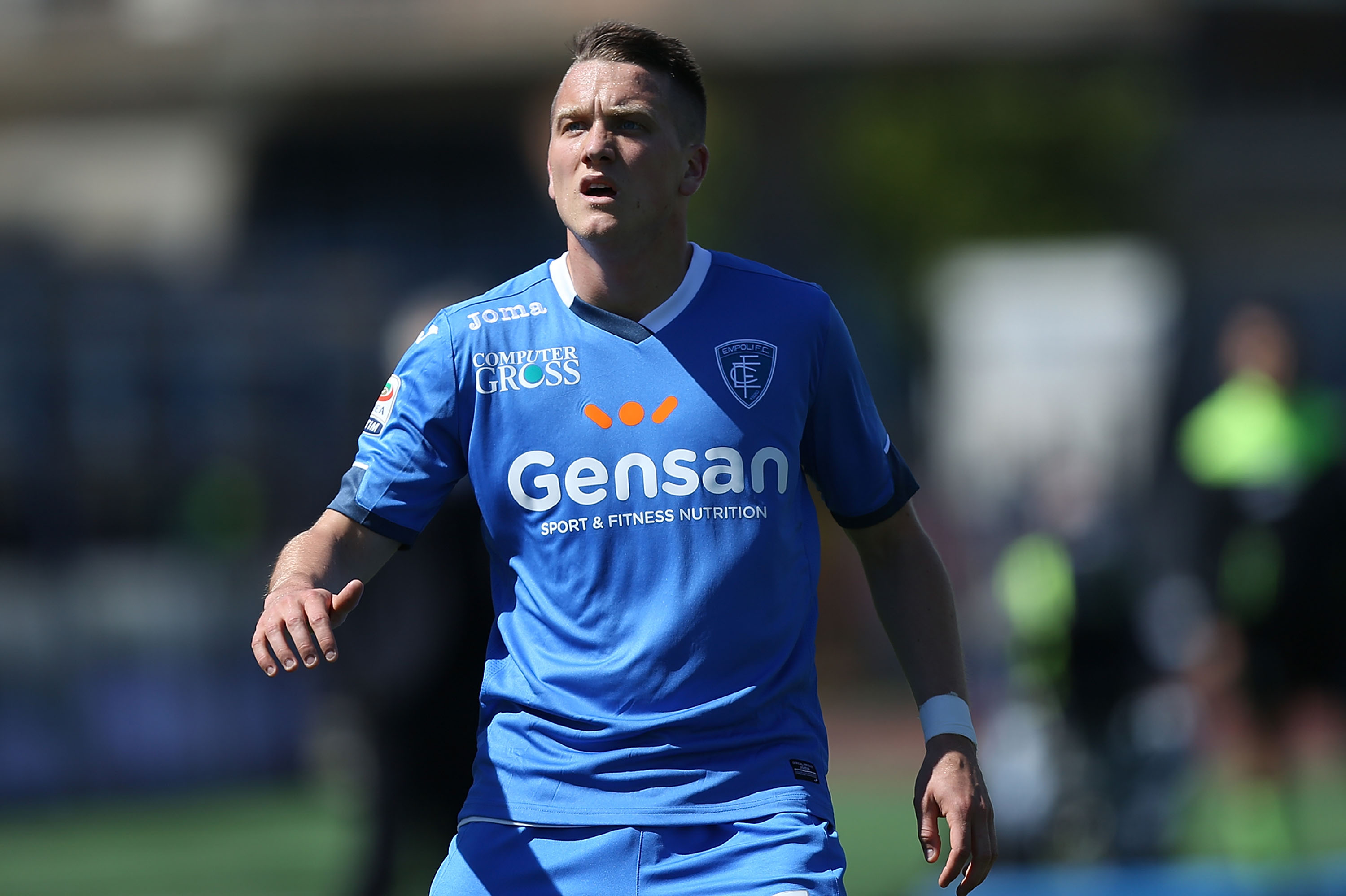 EMPOLI, ITALY - MAY 01: Piotr Zielinski of Empoli FC looks on during the Serie A match between Empoli FC and Bologna FC at Stadio Carlo Castellani on May 1, 2016 in Empoli, Italy.  (Photo by Gabriele Maltinti/Getty Images)