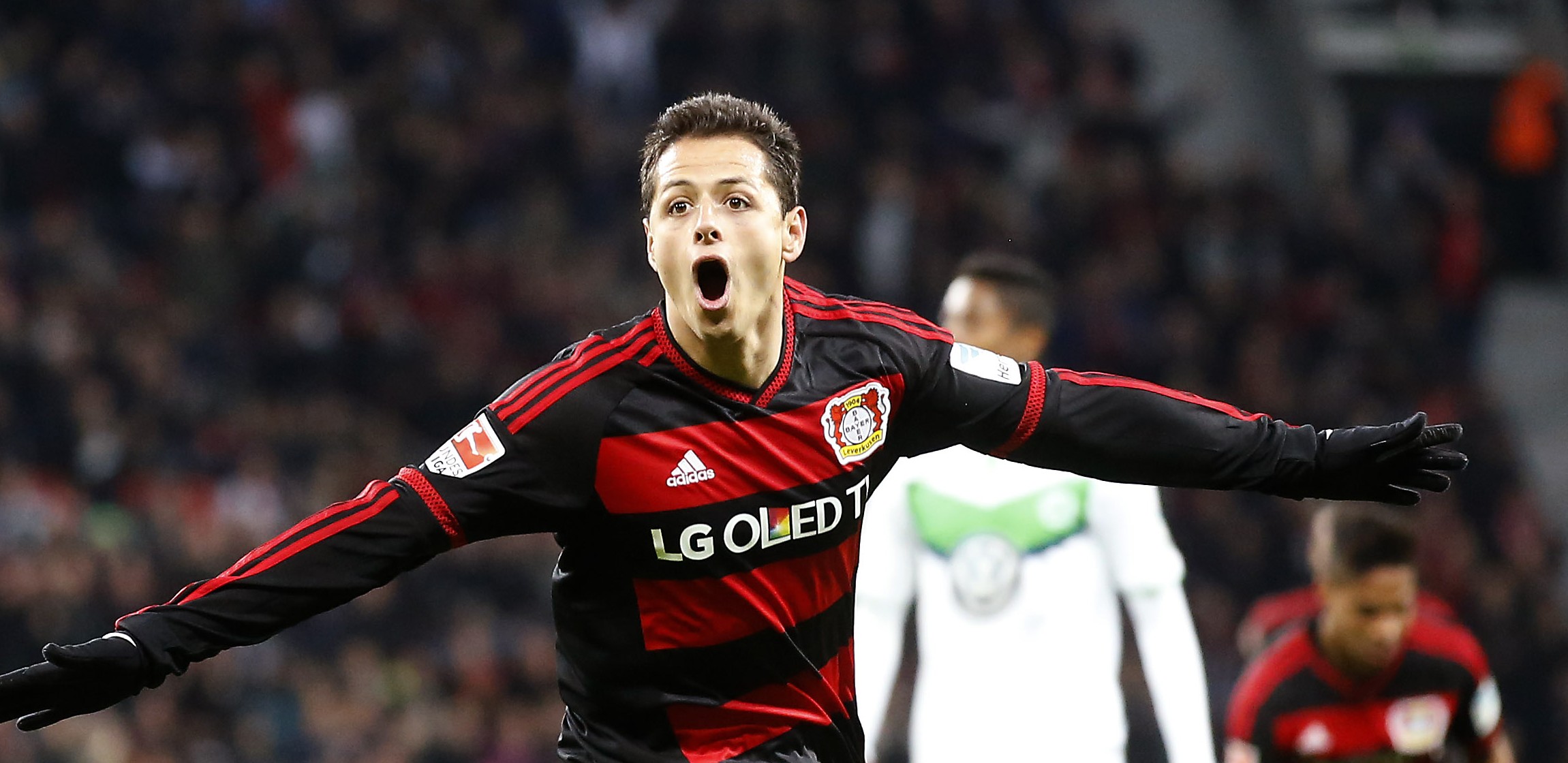 Javier Hernandez has been prolific in Germany with Bayer Leverkusen and looks set to stay with the club this summer. (Picture Courtesy - AFP/Getty Images)