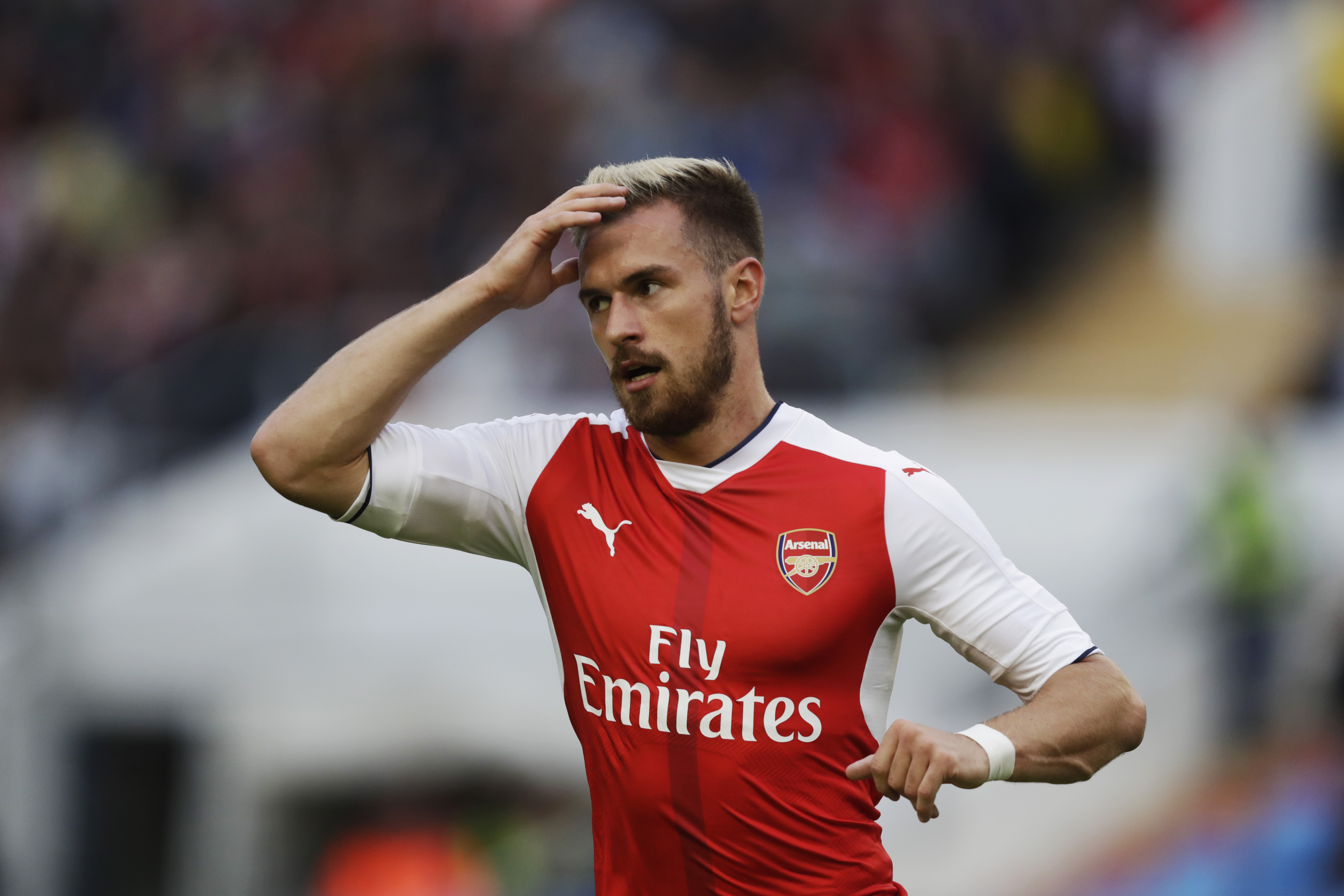 GOTHENBURG, SWEDEN - AUGUST 07: Aaron Ramsey of Arsenal during the Pre-Season Friendly between Arsenal and Manchester City at Ullevi on August 7, 2016 in Gothenburg, Sweden. (Photo by Nils Petter Nilsson/Ombrello/Getty Images)