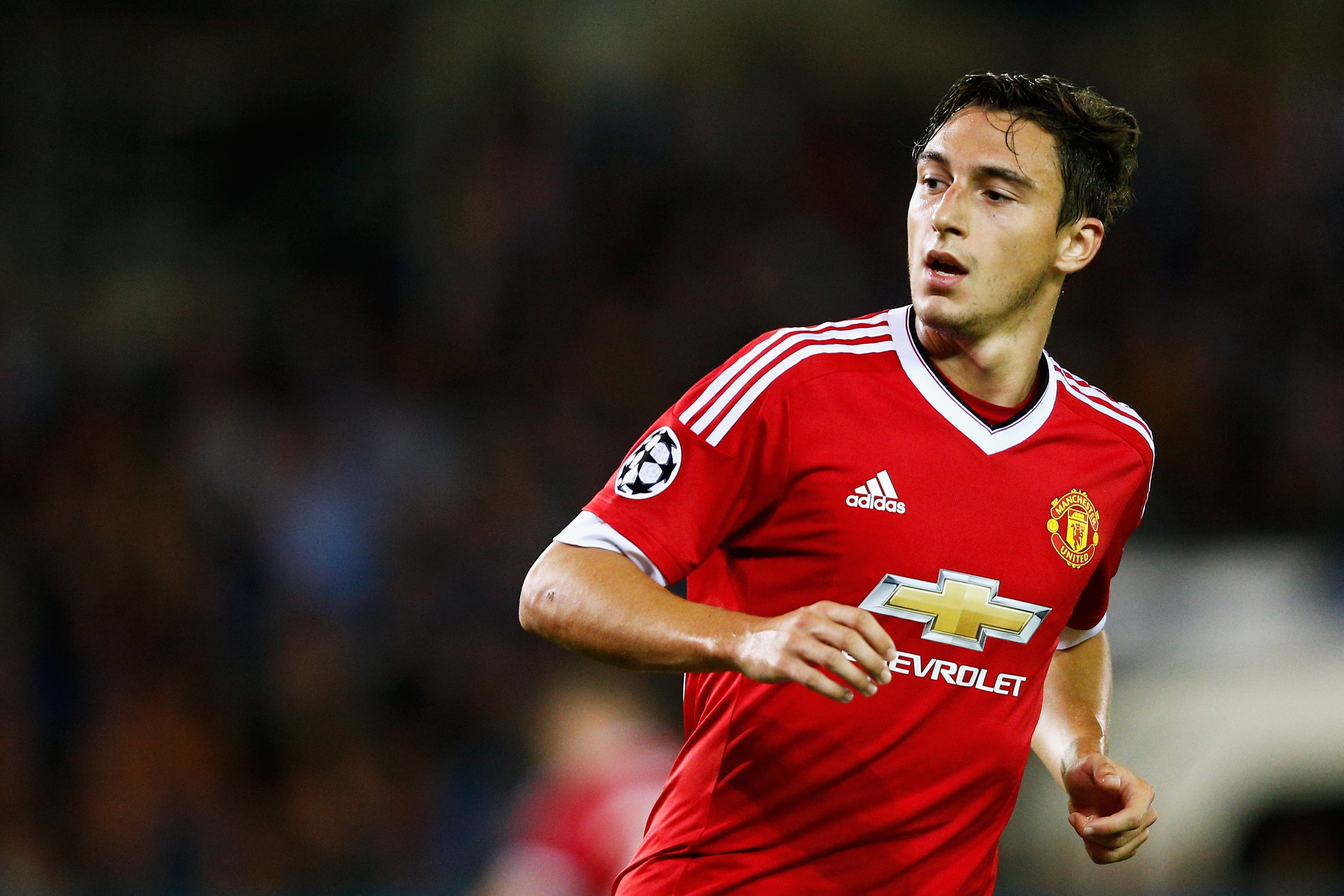 BRUGGE, BELGIUM - AUGUST 26:  Matteo Darmian of Manchester United looks on during the UEFA Champions League qualifying round play off 2nd leg match between Club Brugge and Manchester United held at Jan Breydel Stadium on August 26, 2015 in Brugge, Belgium.  (Photo by Dean Mouhtaropoulos/Getty Images)