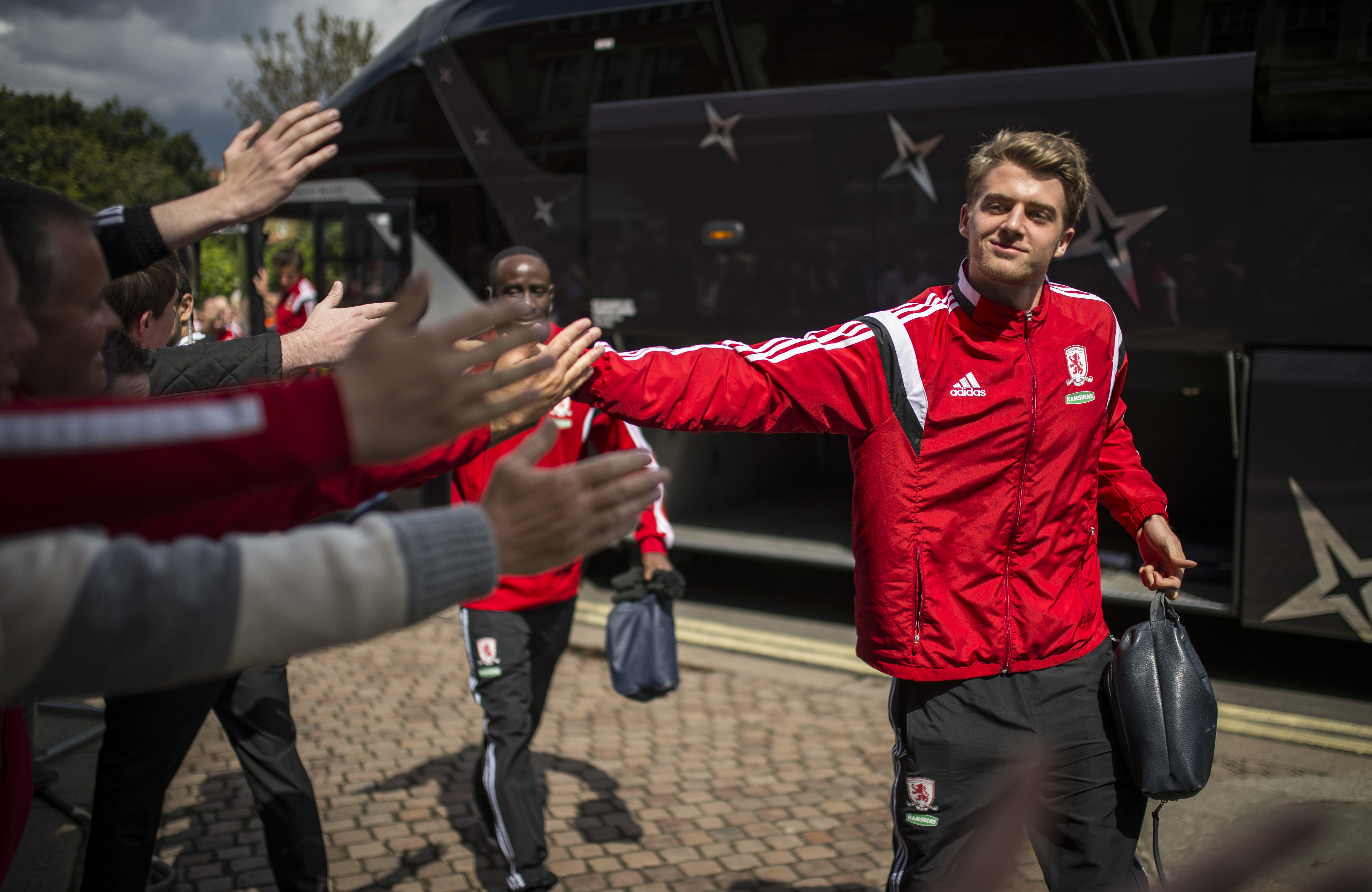 LONDON, ENGLAND - APRIL 25:  Patrick Bamford of Middlesbrough FC arrives ahead of the Sky Bet Championship match between Fulham and Middlesbrough at Craven Cottage on April 25, 2015 in London, England.  (Photo by Justin Setterfield/Getty Images)