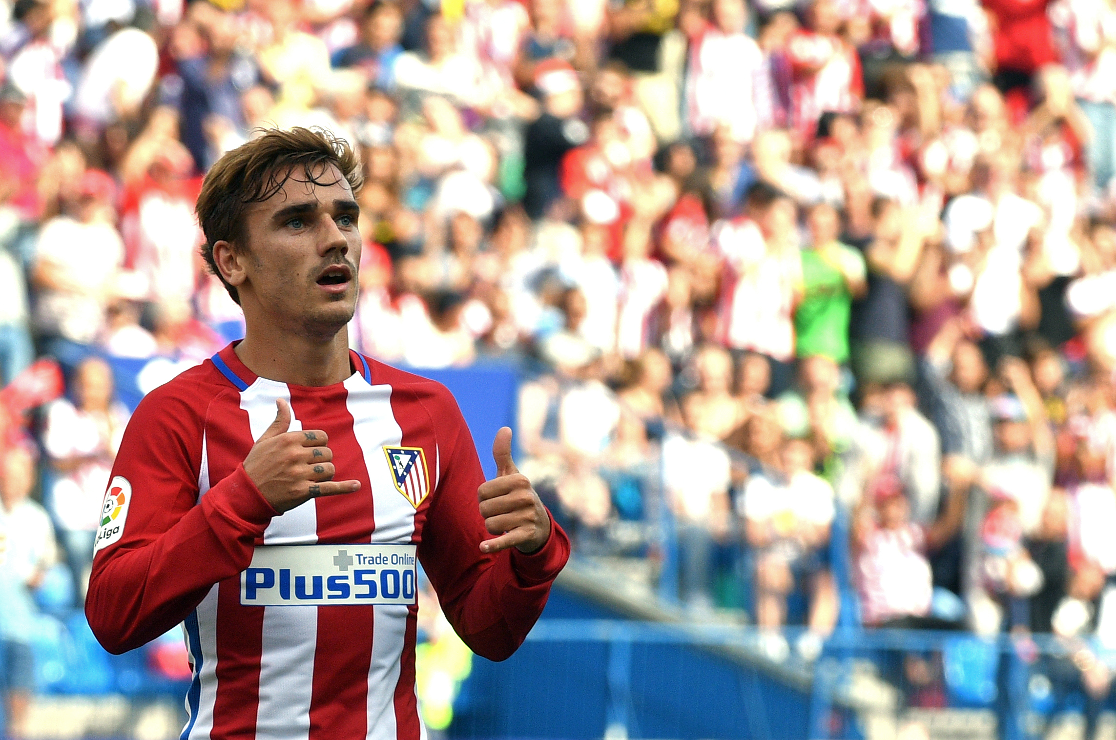 Griezmann has revealed David Beckham as his idol and has said that even though he hasn't had a chance to meet and chat with the United legend, he would love to sit down and talk with his boyhood idol. (Picture Courtesy - AFP/Getty Images)