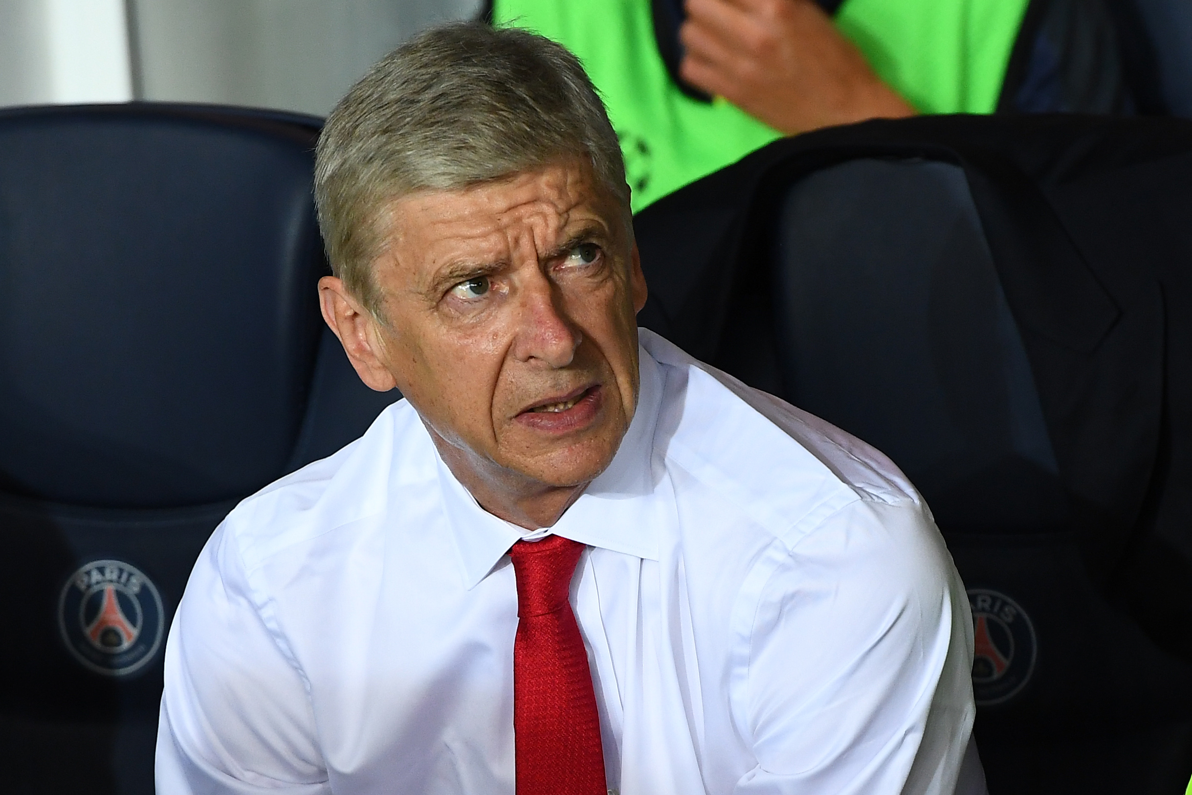 Arsenal's French manager Arsene Wenger attends the UEFA Champions League Group A football match between Paris-Saint-Germain vs Arsenal FC, on September 13, 2016 at the Parc des Princes stadium in Paris.  AFP PHOTO / FRANCK FIFE / AFP / FRANCK FIFE        (Photo credit should read FRANCK FIFE/AFP/Getty Images)