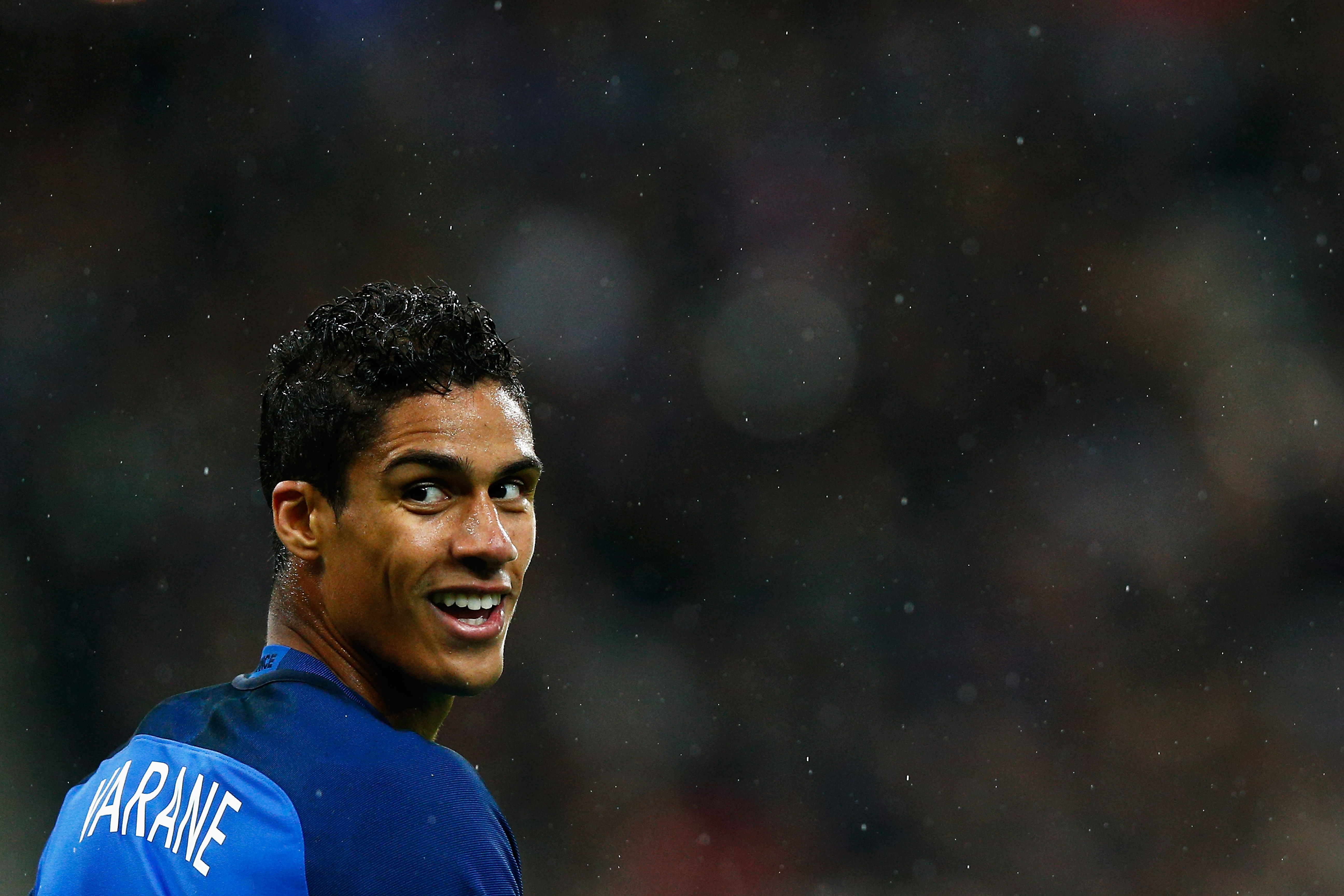 PARIS, FRANCE - MARCH 29:  Raphael Varane of France looks on during the International Friendly match between France and Russia held at Stade de France on March 29, 2016 in Paris, France.  (Photo by Dean Mouhtaropoulos/Getty Images)
