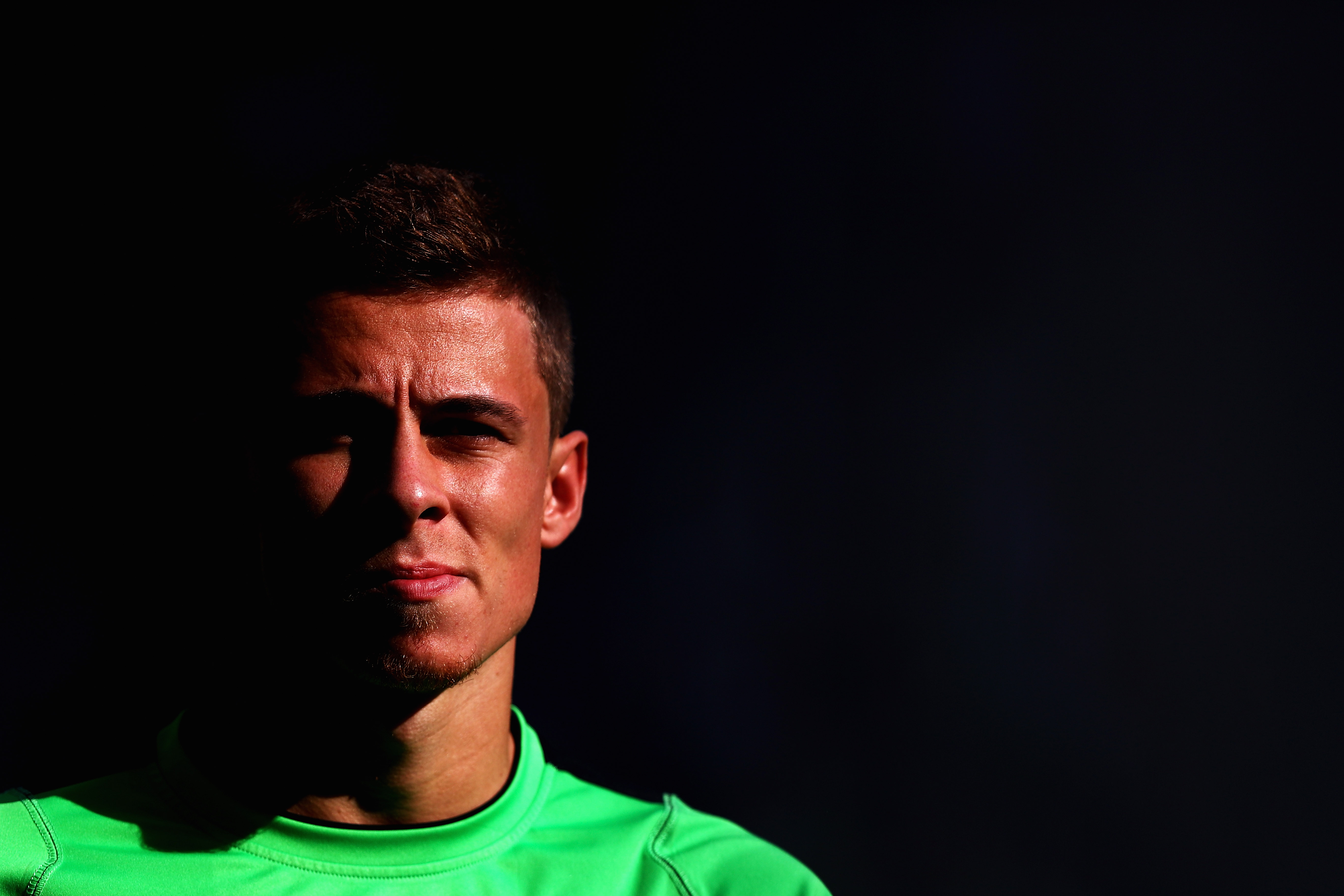 MOENCHENGLADBACH, GERMANY - SEPTEMBER 24:  Thorgan Hazard of Borussia Moenchengladbach looks on prior to the Bundesliga match between Borussia Moenchengladbach and FC Ingolstadt 04 at Borussia-Park on September 24, 2016 in Moenchengladbach, Germany.  (Photo by Dean Mouhtaropoulos/Bongarts/Getty Images)