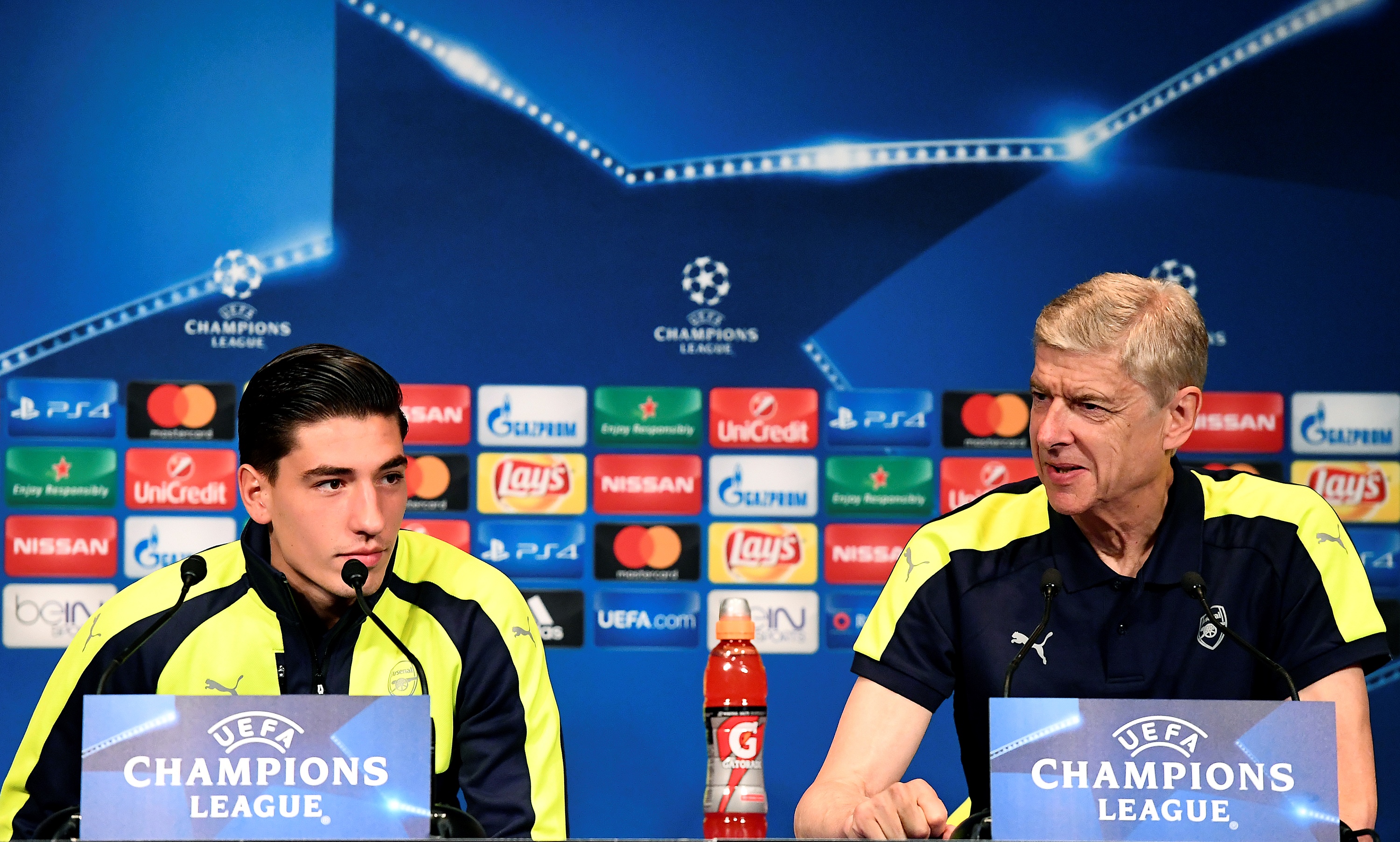 Arsene Wenger has played a major role in Bellerin's development and the Frenchman would hope the 21-year-old repays the faith by opting to stay at Arsenal over a move to Barcelona and Man City. (Picture Courtesy - AFP/Getty Images)
