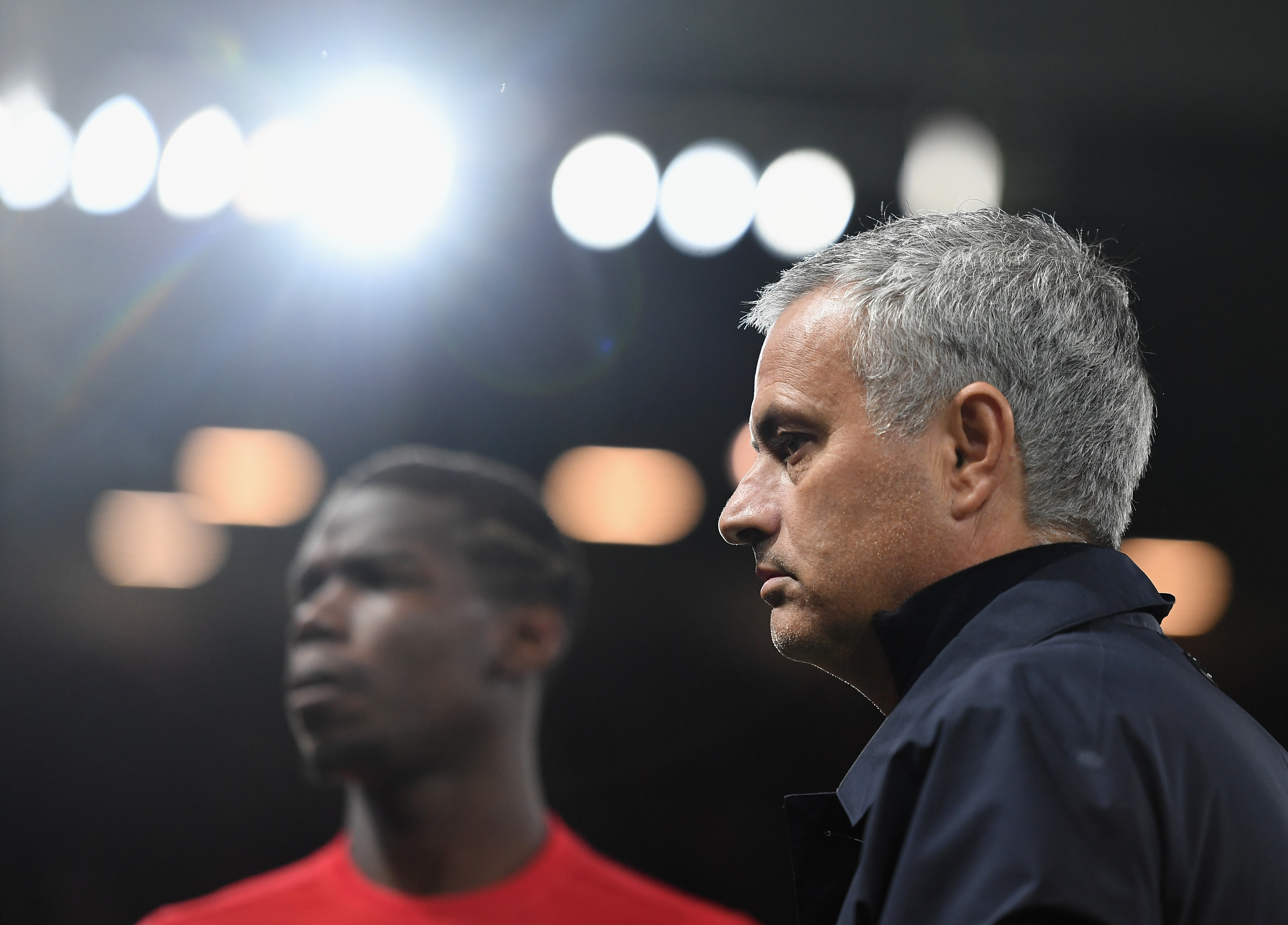 MANCHESTER, ENGLAND - SEPTEMBER 29:  Jose Mourinho, Manager of Manchester United looks on prior to kickoff during the UEFA Europa League group A match between Manchester United FC and FC Zorya Luhansk at Old Trafford on September 29, 2016 in Manchester, England.  (Photo by Laurence Griffiths/Getty Images)