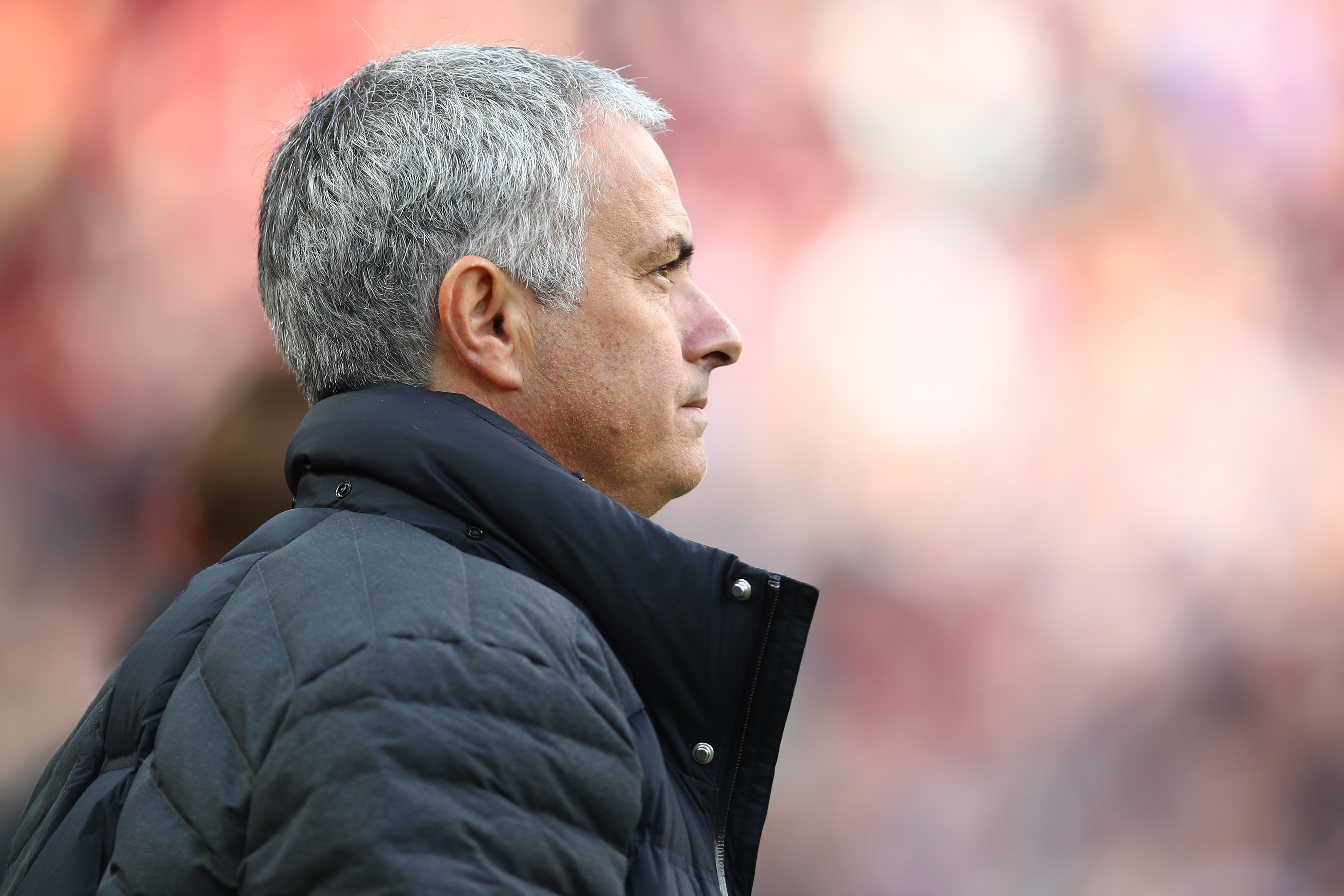 MANCHESTER, ENGLAND - OCTOBER 02:  Jose Mourinho, Manager of Manchester United looks on during the Premier League match between Manchester United and Stoke City at Old Trafford on October 2, 2016 in Manchester, England.  (Photo by Clive Brunskill/Getty Images)