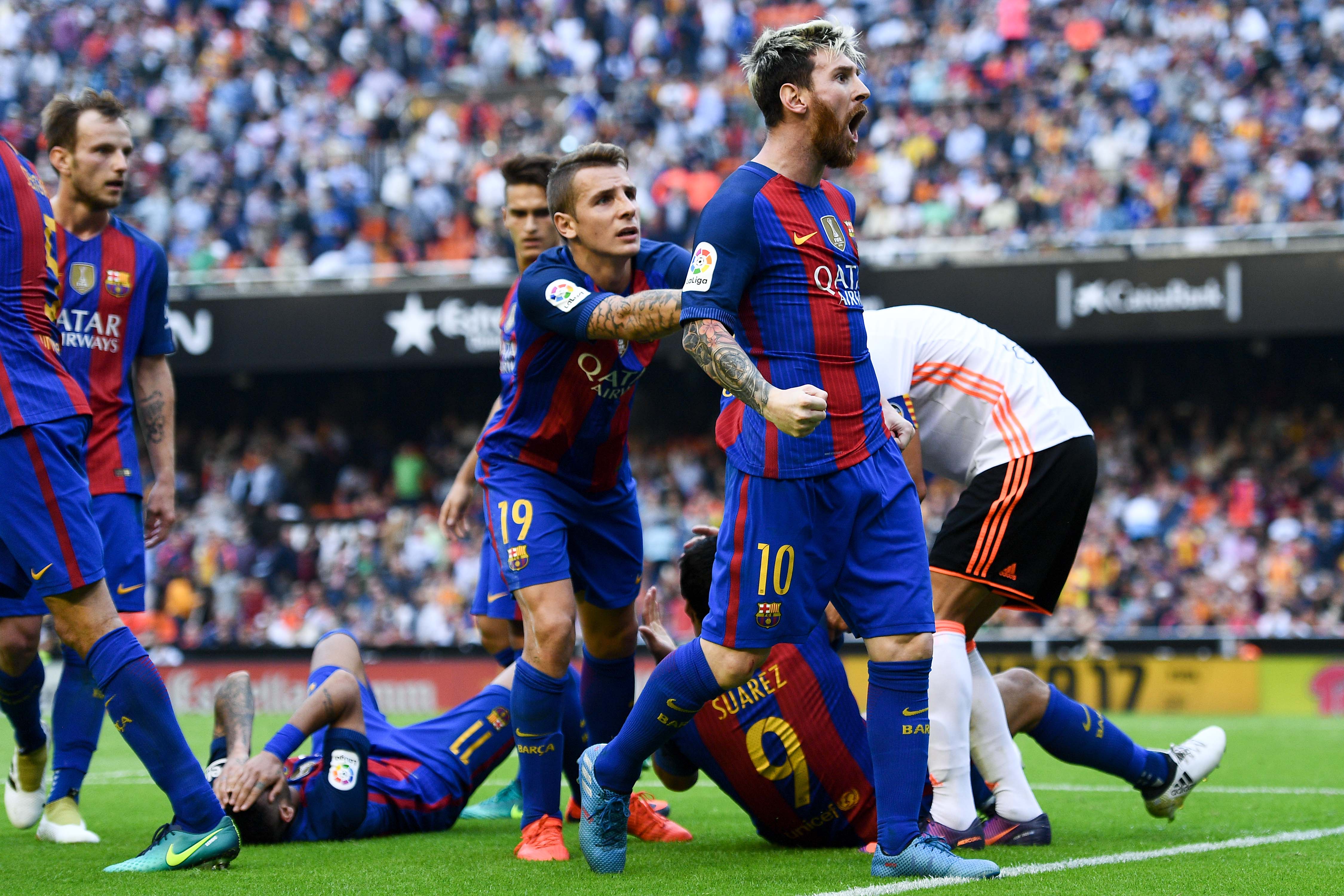 Lionel Messi was Barcelona's saviour in the reverse fixture. (Photo courtesy - David Ramos/Getty Images)