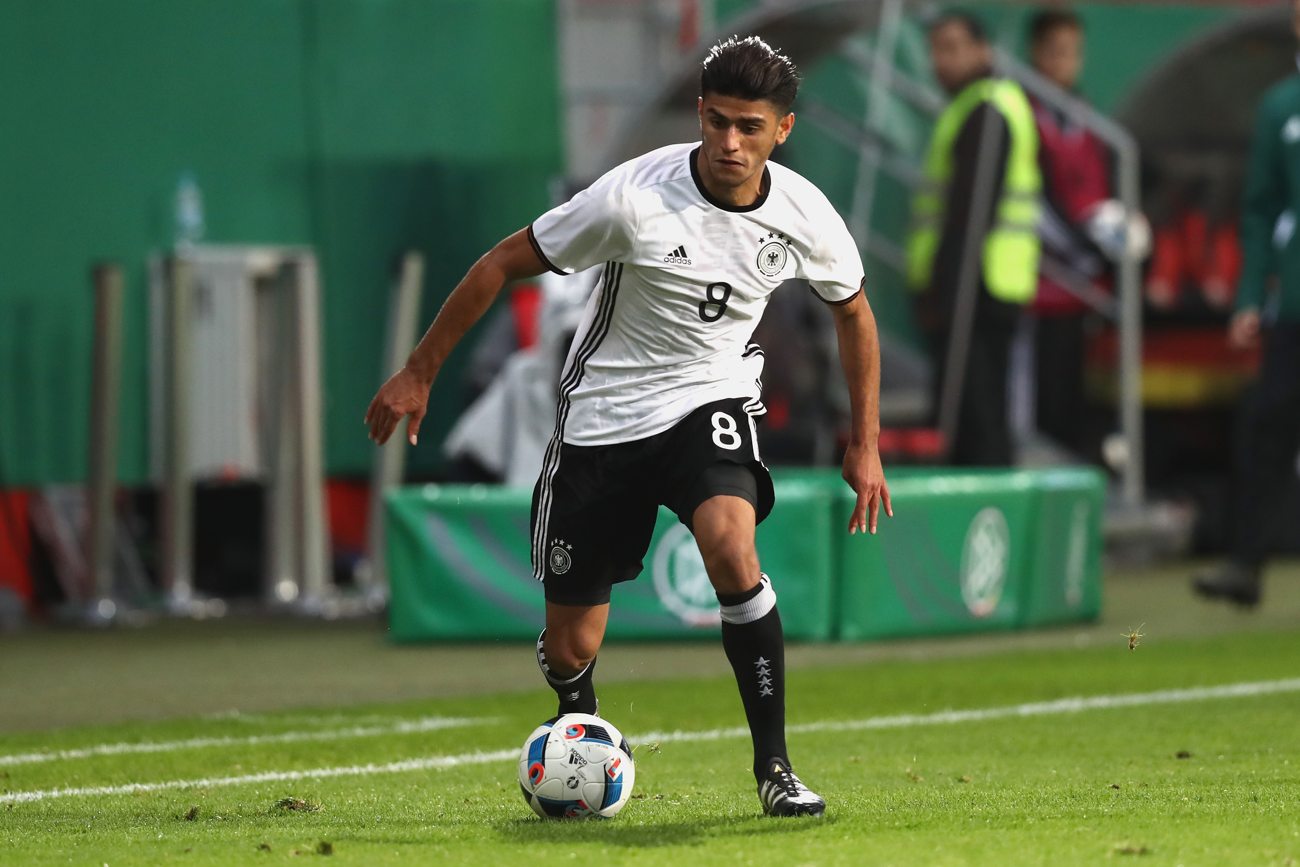 INGOLSTADT, GERMANY - OCTOBER 07:  Mahmoud Dahoud of Germany runs with the ball during the 2017 UEFA European U21 Championships Qualifier between Germany and Russia at Audi Sportpark on October 7, 2016 in Ingolstadt, Germany.  (Photo by Alexander Hassenstein/Bongarts/Getty Images)