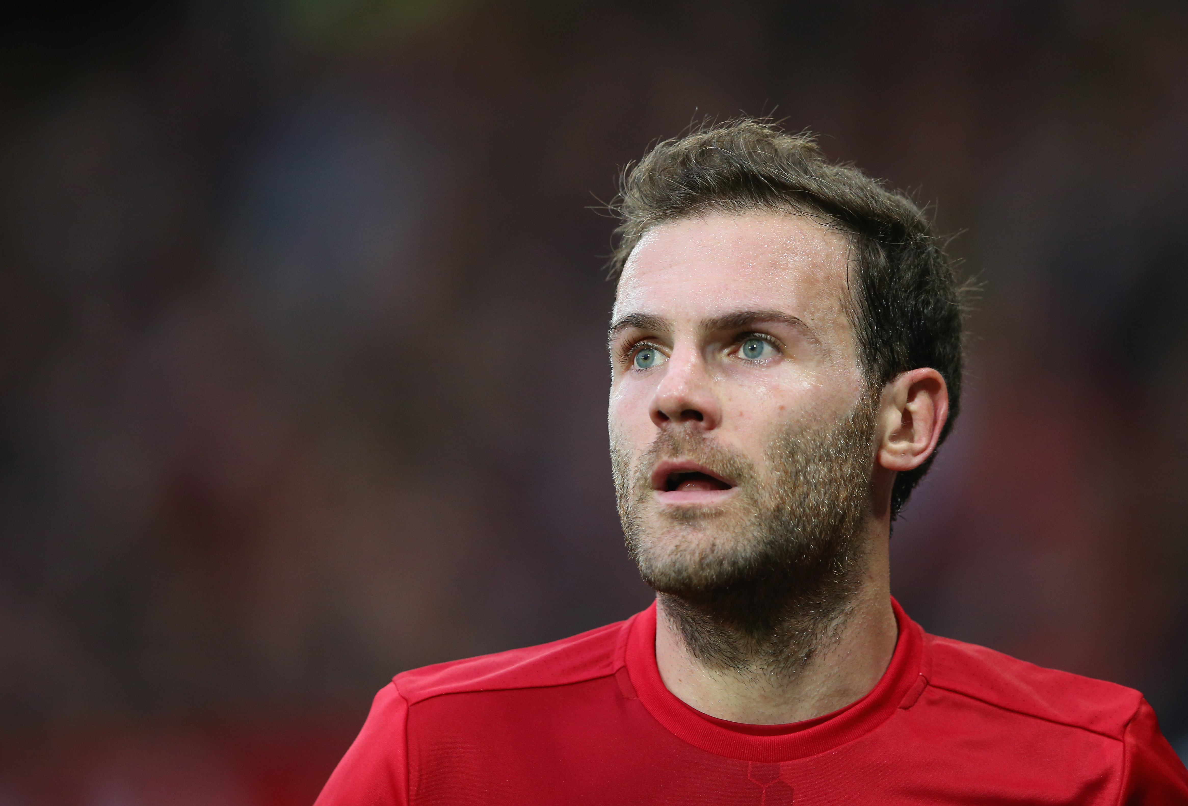 MANCHESTER, ENGLAND - OCTOBER 29: Juan Mata of Manchester United looks on during the Premier League match between Manchester United and Burnley at Old Trafford on October 29, 2016 in Manchester, England.  (Photo by Alex Livesey/Getty Images)