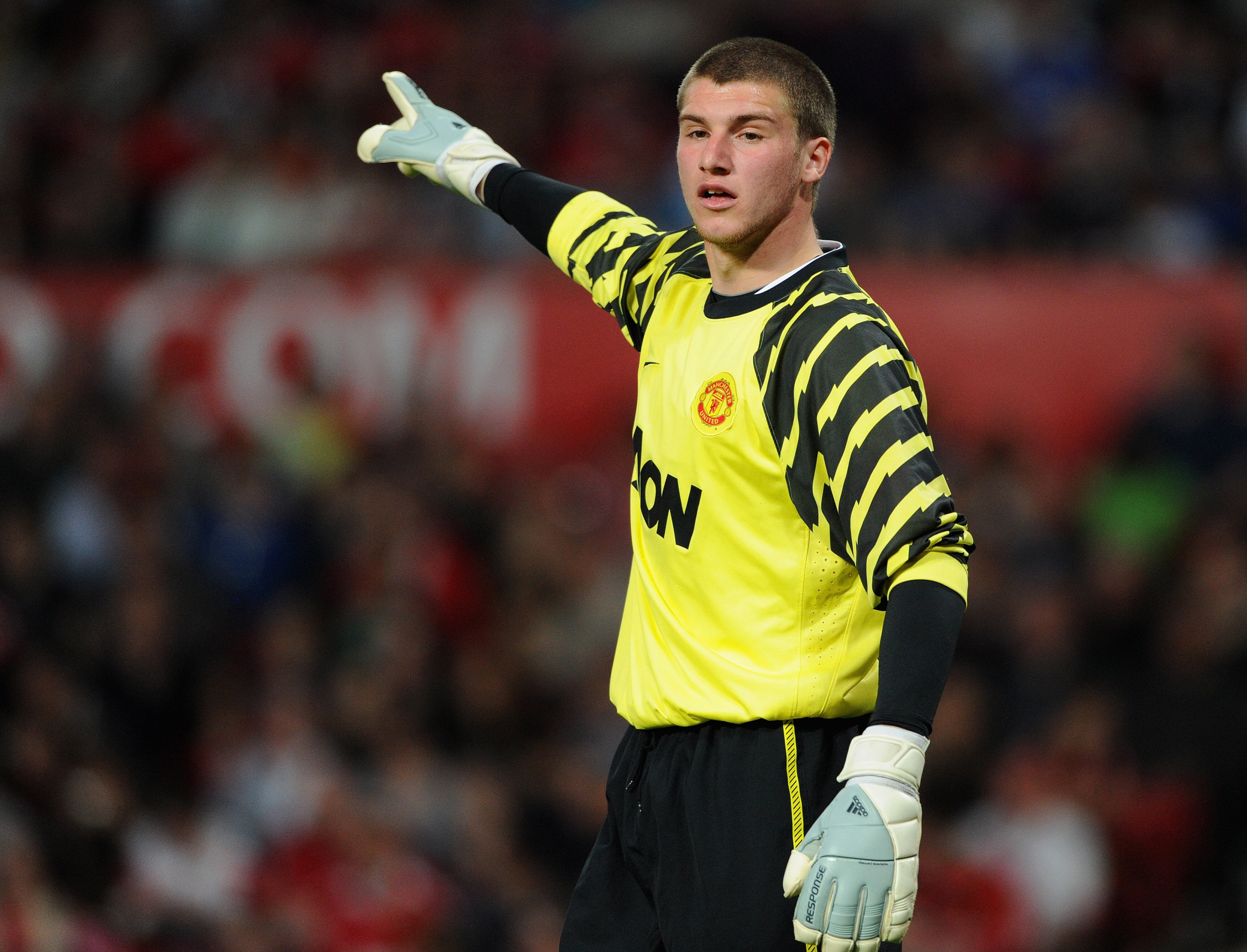 MANCHESTER, ENGLAND - APRIL 20: Sam Johnstone of Manchester United looks on during the FA Youth Cup Semi Final 2nd Leg between Manchester United and Chelsea at Old Trafford on April 20, 2011 in Manchester, England.  (Photo by Michael Regan/Getty Images)