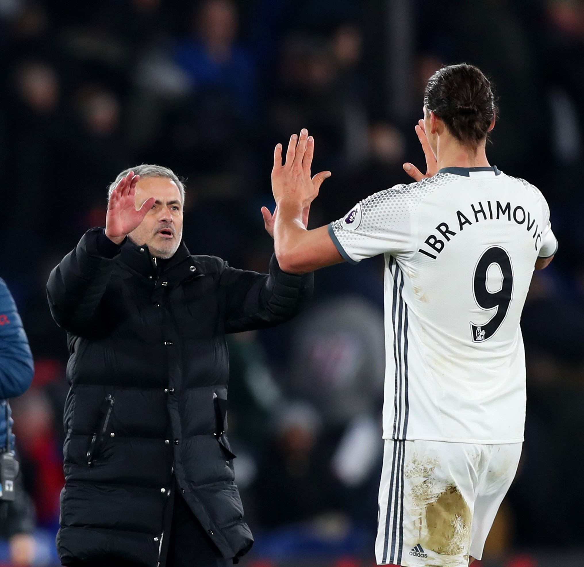 LONDON, ENGLAND - DECEMBER 14:  Jose Mourinho, Manager of Manchester United congratulates Zlatan Ibrahimovic after the Premier League match between Crystal Palace and Manchester United at Selhurst Park on December 14, 2016 in London, England.  (Photo by Christopher Lee/Getty Images)