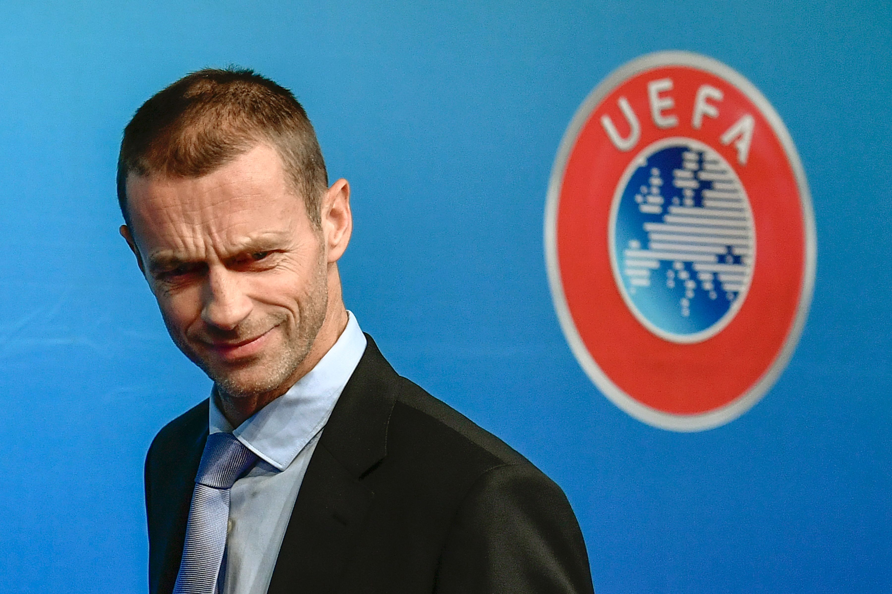 UEFA President Aleksander Ceferin arrives at a press conference closing an executive committee meeting at the headquarters of the European football's governing body on December 9, 2016 in Nyon. / AFP / FABRICE COFFRINI        (Photo credit should read FABRICE COFFRINI/AFP/Getty Images)