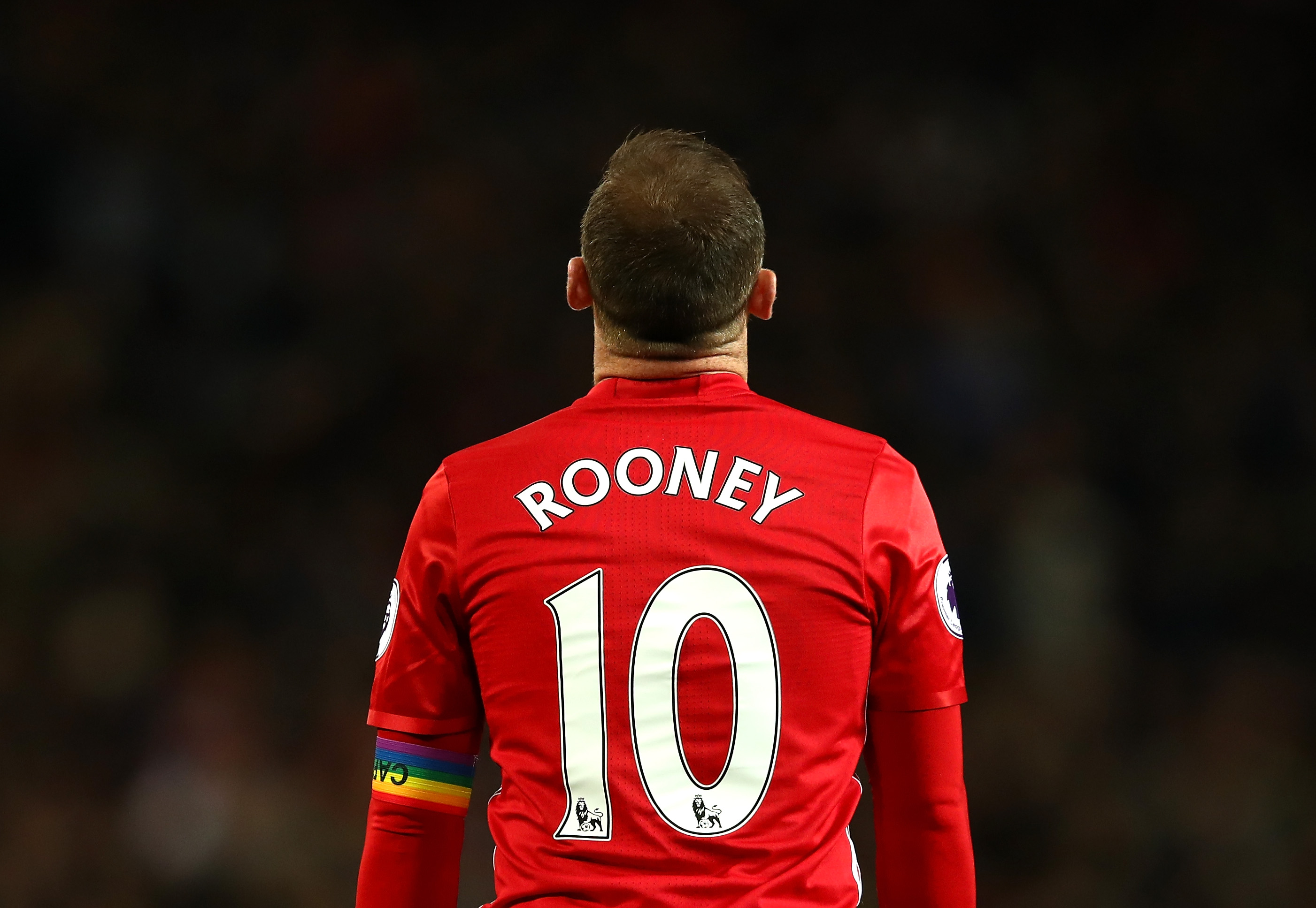 MANCHESTER, ENGLAND - NOVEMBER 27:  Wayne Rooney of Manchester United during the Premier League match between Manchester United and West Ham United at Old Trafford on November 27, 2016 in Manchester, England.  (Photo by Clive Brunskill/Getty Images)