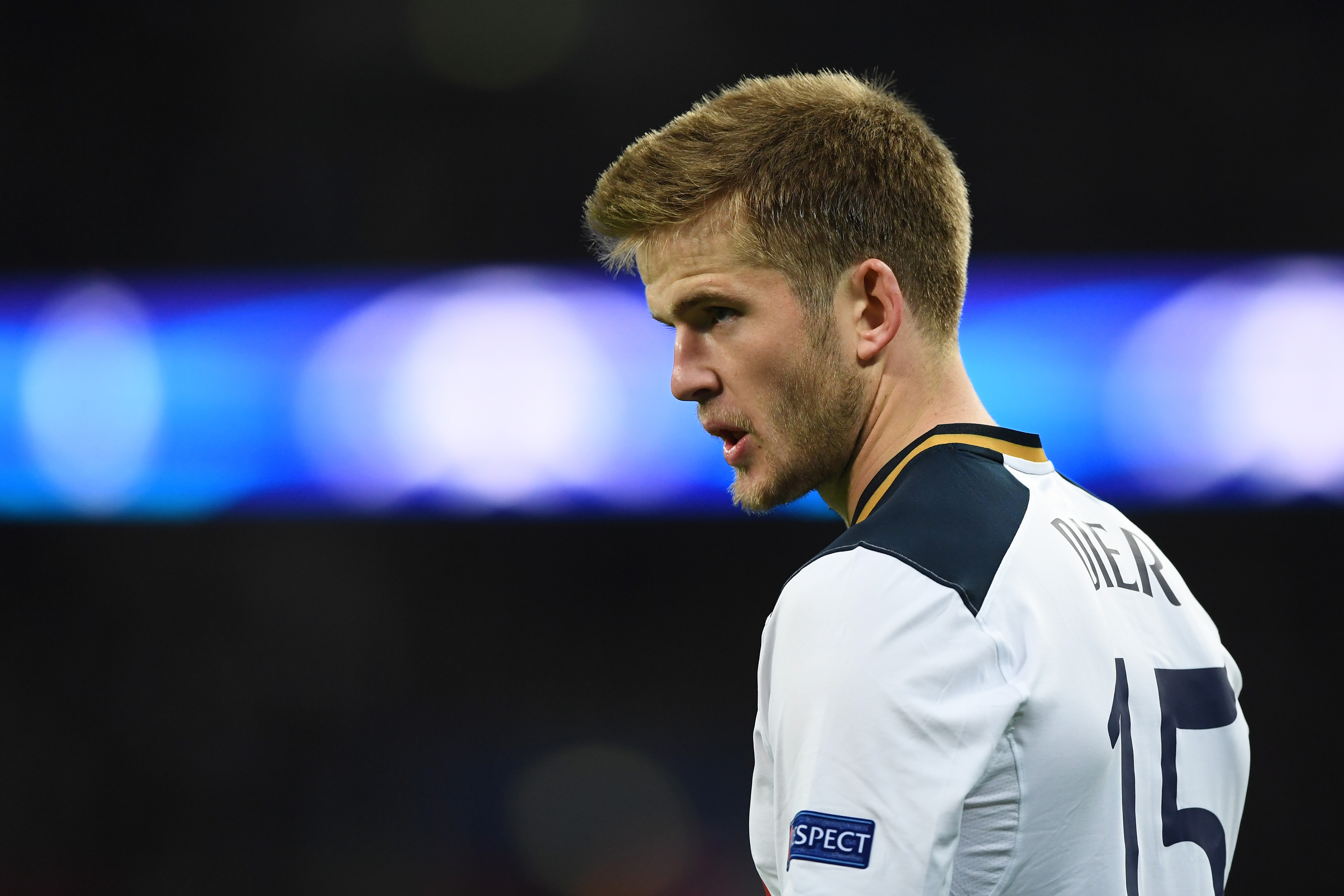 LONDON, ENGLAND - NOVEMBER 02: Eric Dier of Tottenham Hotspur looks on during the UEFA Champions League Group E match between Tottenham Hotspur FC and Bayer 04 Leverkusen at Wembley Stadium on November 2, 2016 in London, England.  (Photo by Shaun Botterill/Getty Images)