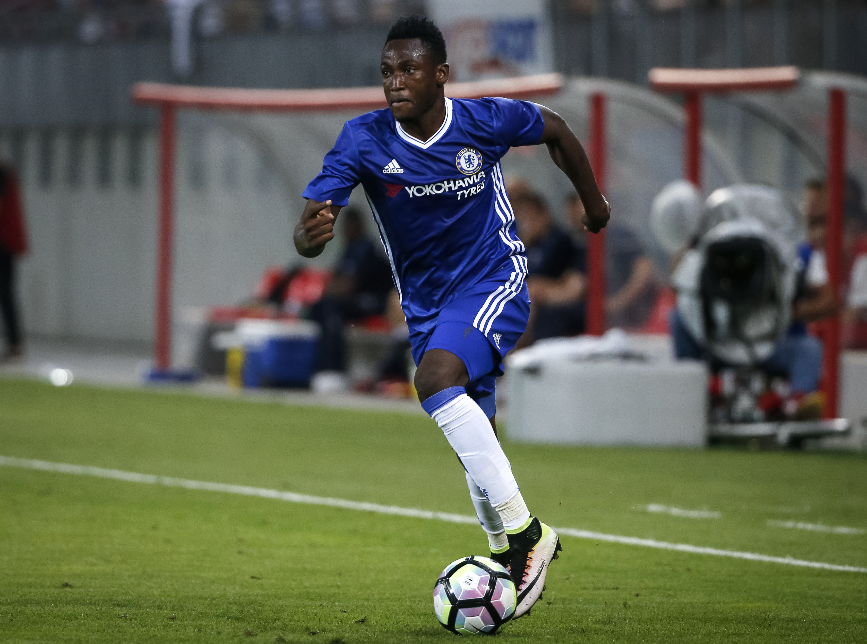 VELDEN, AUSTRIA - JULY 20: Baba Rahman of Chelsea in action during the friendly match between WAC RZ Pellets and Chelsea F.C. at Worthersee Stadion on July 20, 2016 in Velden, Austria. (Photo by Srdjan Stevanovic/Getty Images)