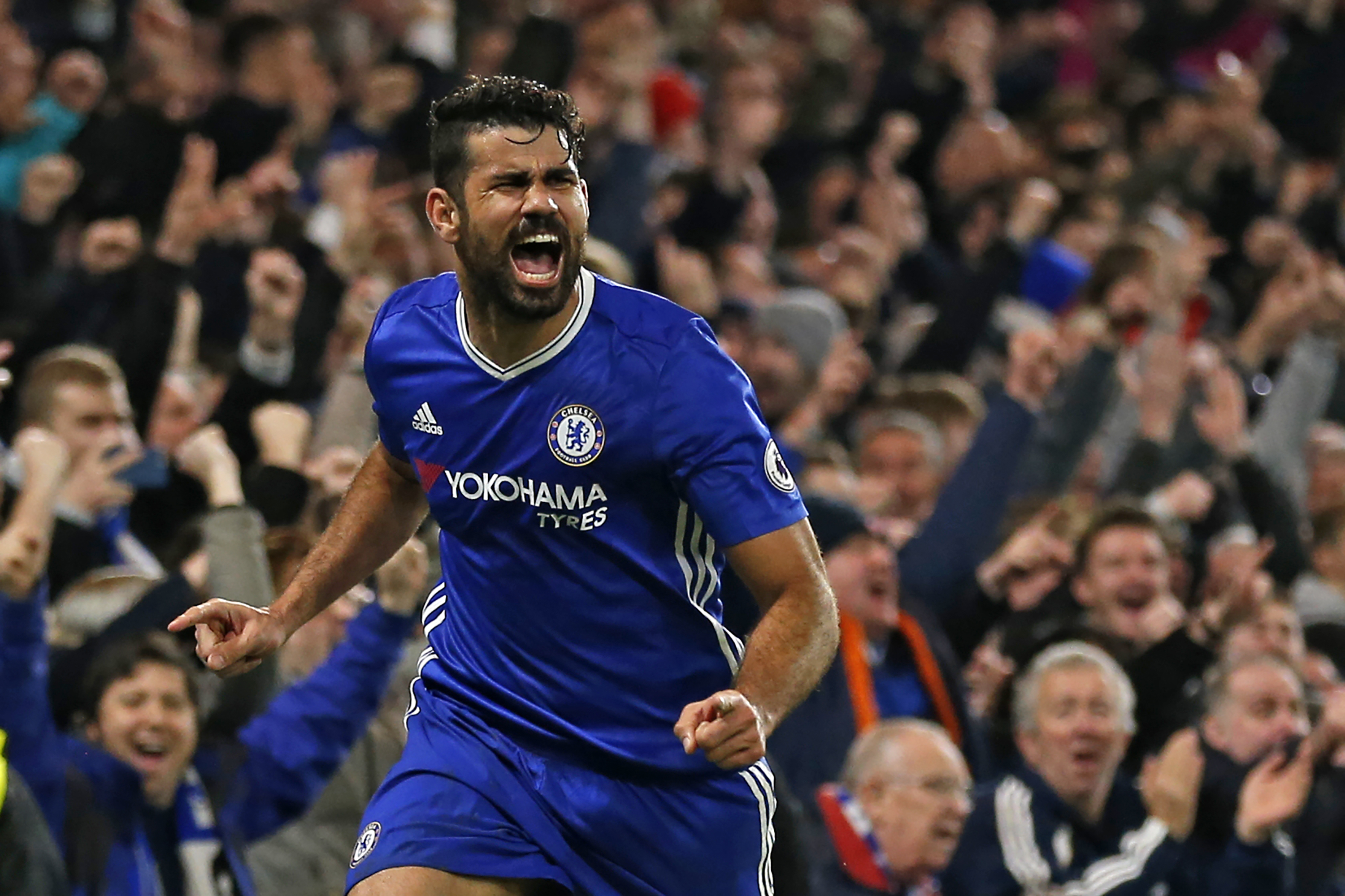 Prolific - Diego Costa has romped to the top of the Premier League goalscoring charts this season. (Photo courtesy - Ian Kington/AFP/Getty Images)