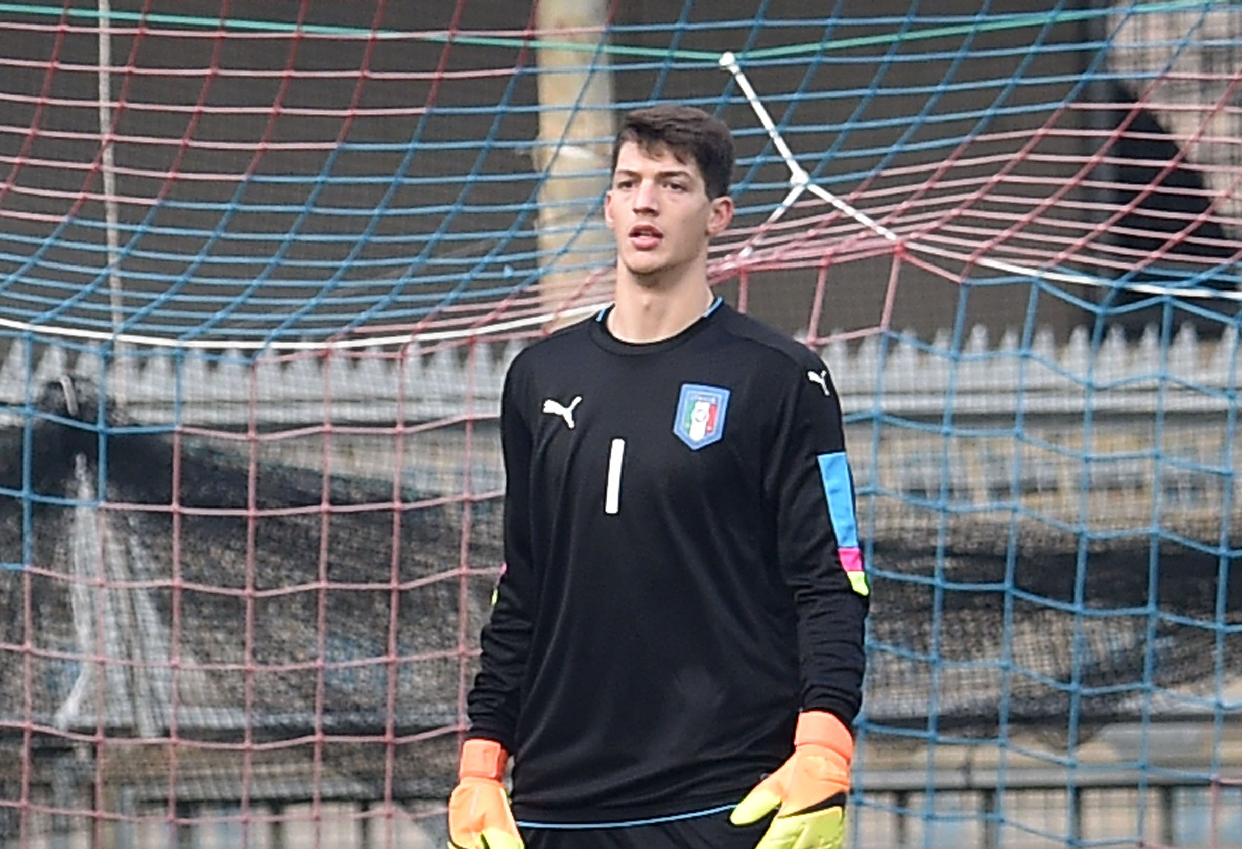 SAN BENEDETTO DEL TRONTO, ITALY - DECEMBER 14:  Alessandro Confente of Italy U19  in action during the International Friendly match between Italy U19 and Serbia U19 at  on December 14, 2016 in San Benedetto del Tronto, Italy.  (Photo by Giuseppe Bellini/Getty Images)