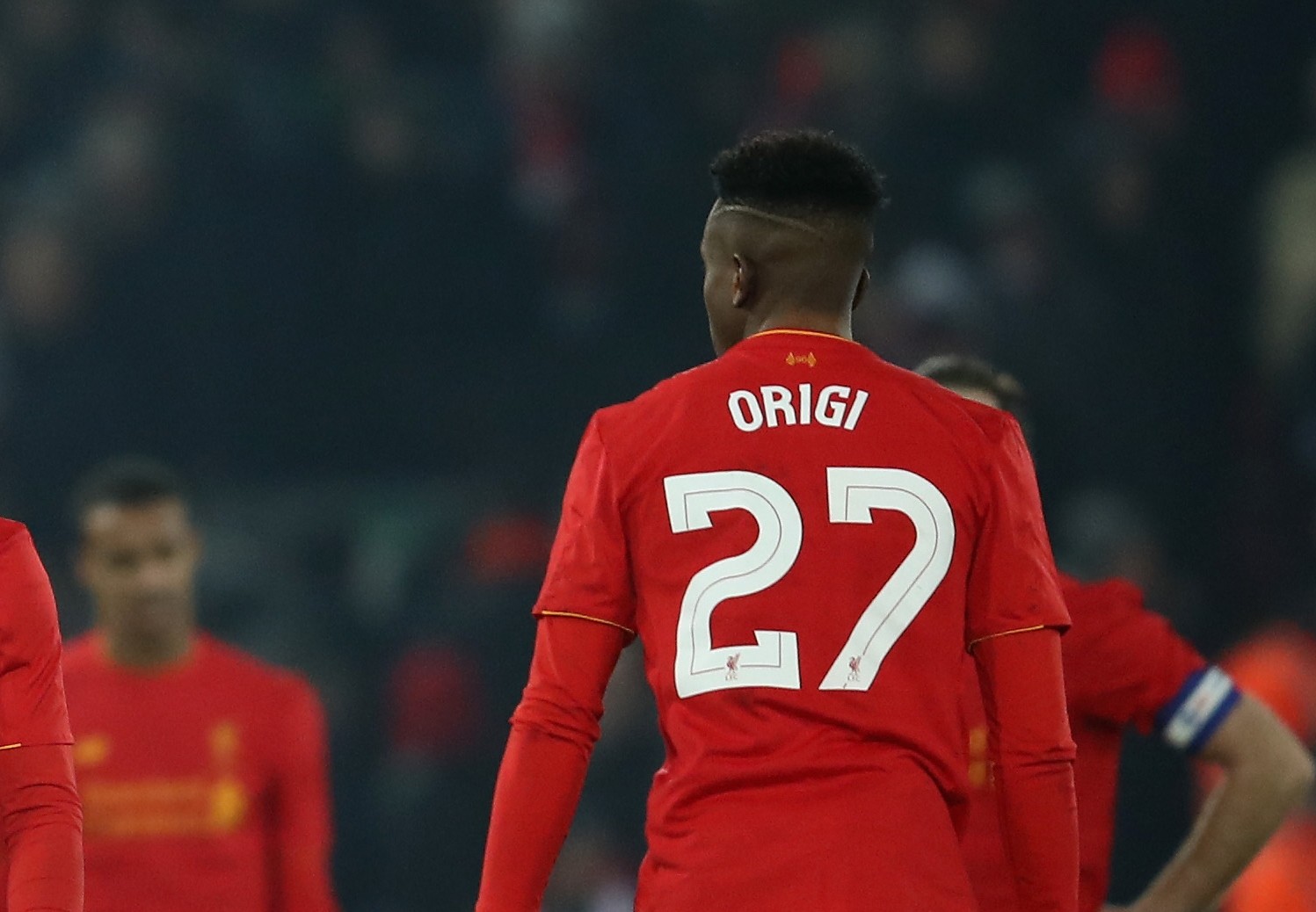 LIVERPOOL, ENGLAND - JANUARY 25:  Daniel Sturridge of Liverpool speaks with Divock Origi of Liverpool after conceding a goal during the EFL Cup Semi-Final Second Leg match between Liverpool and Southampton at Anfield on January 25, 2017 in Liverpool, England.  (Photo by Julian Finney/Getty Images)