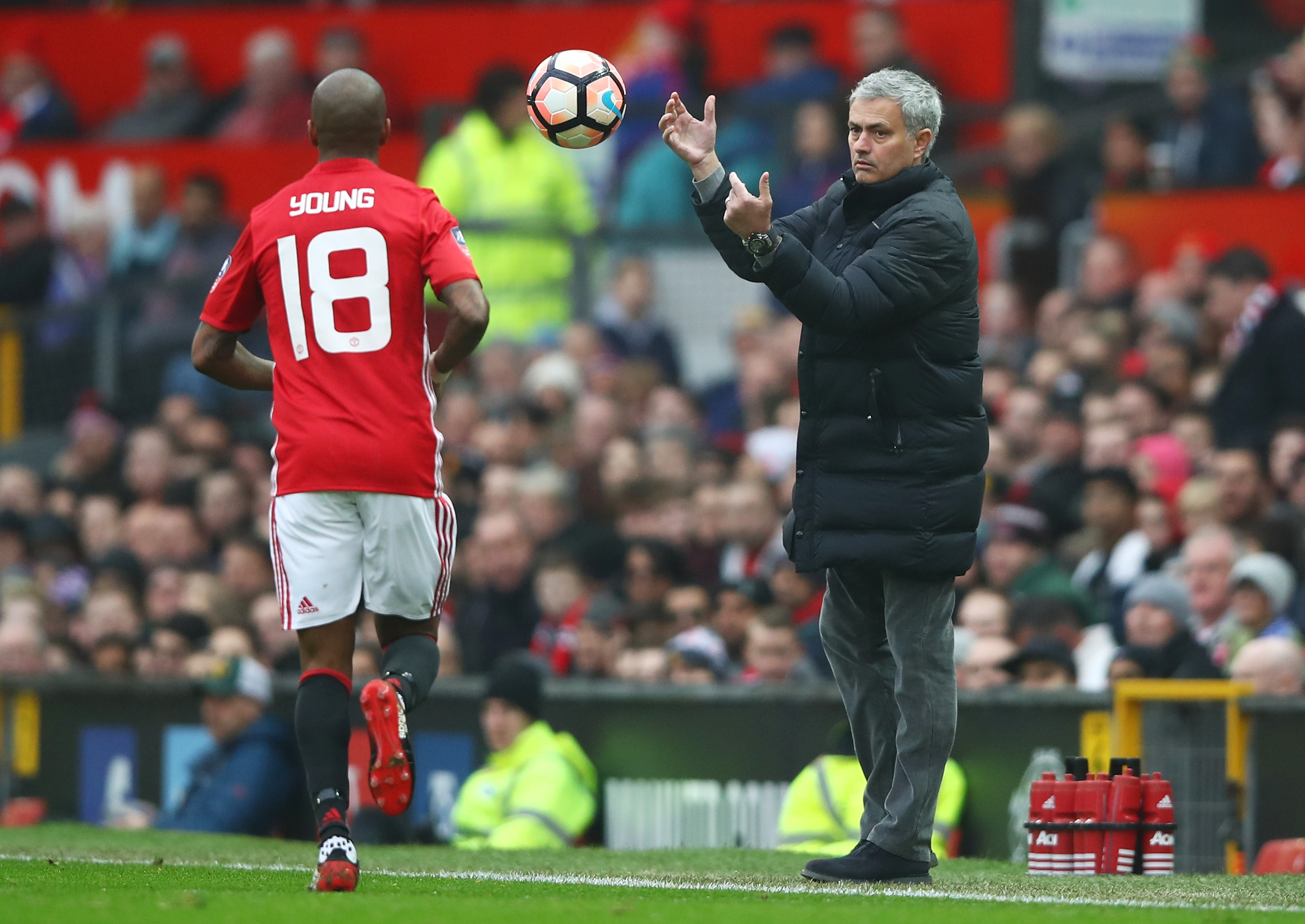 He's staying - Mourinho has confirmed that Ashley Young is not leaving Manchester United in January. (Photo courtesy - Clive Brunskill/Getty Images)