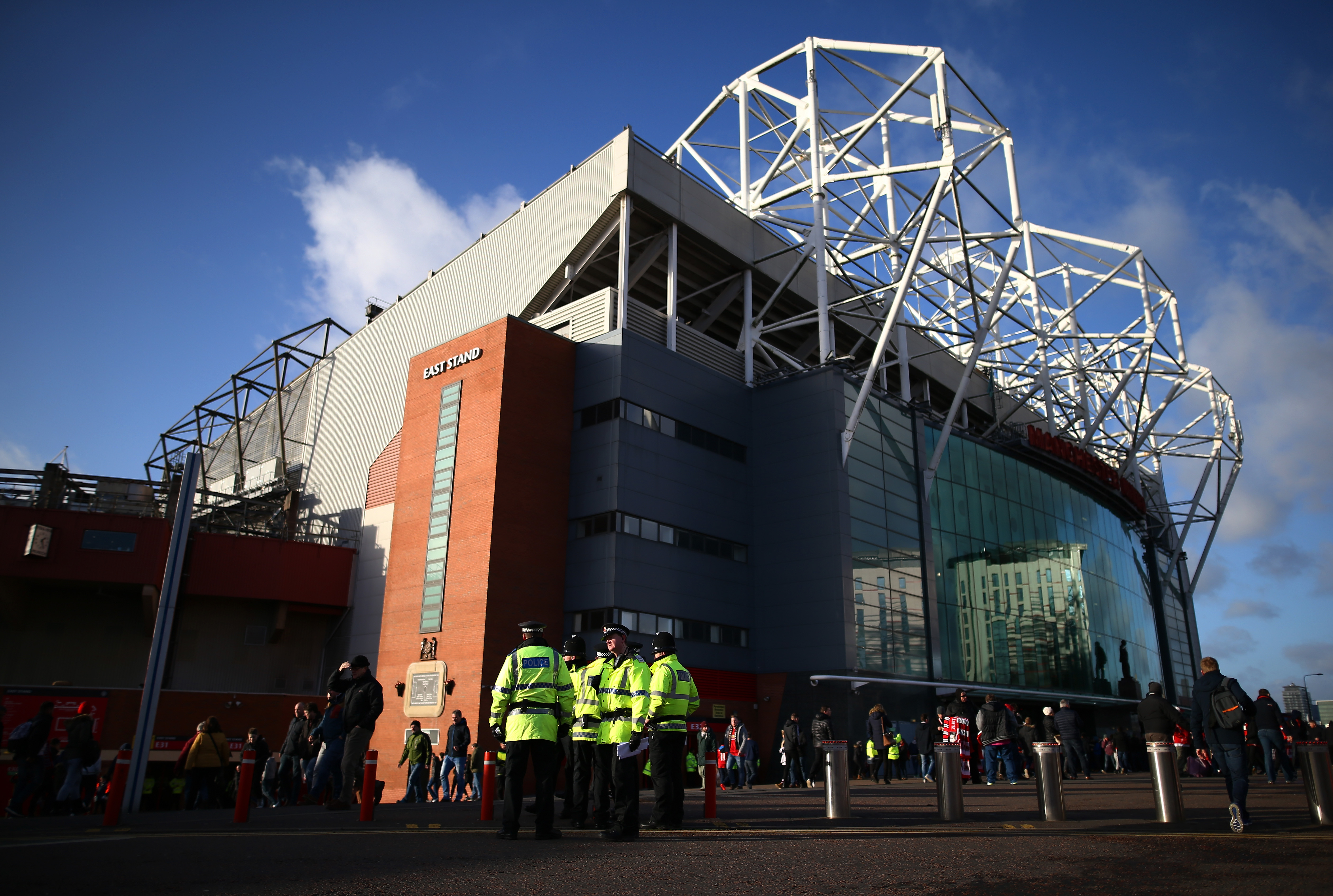 MANCHESTER, ENGLAND - DECEMBER 26:  A general view of the satadium exterior prior to kickoff during the Premier League match between Manchester United and Sunderland at Old Trafford on December 26, 2016 in Manchester, England.  (Photo by Jan Kruger/Getty Images)