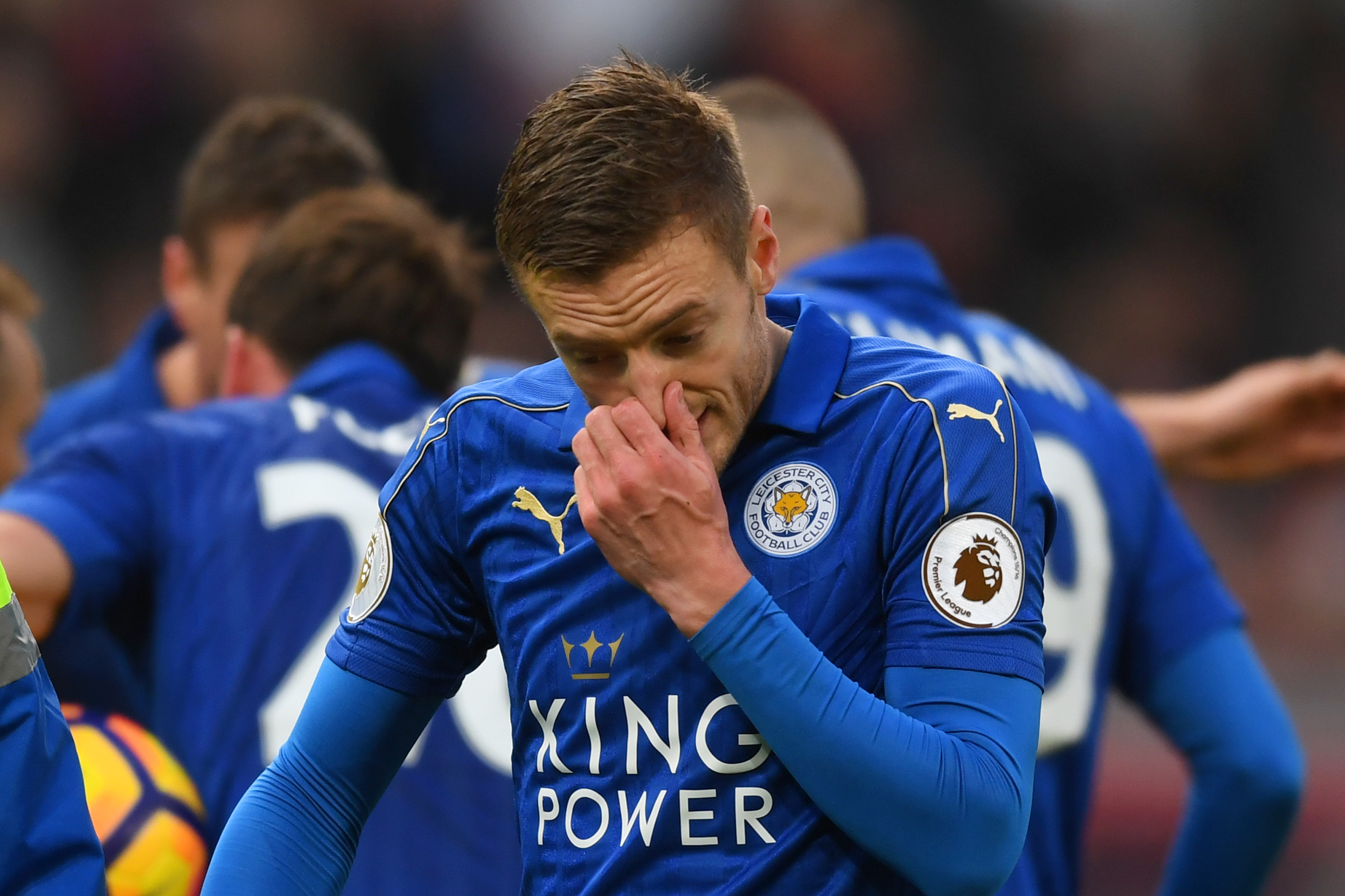 From the highs of last season to the struggles of this, Jamie Vardy looks a pale shadow of the player who took Premier League by storm in 2015/16. (Photo courtesy - Michael Regan/Getty Images)