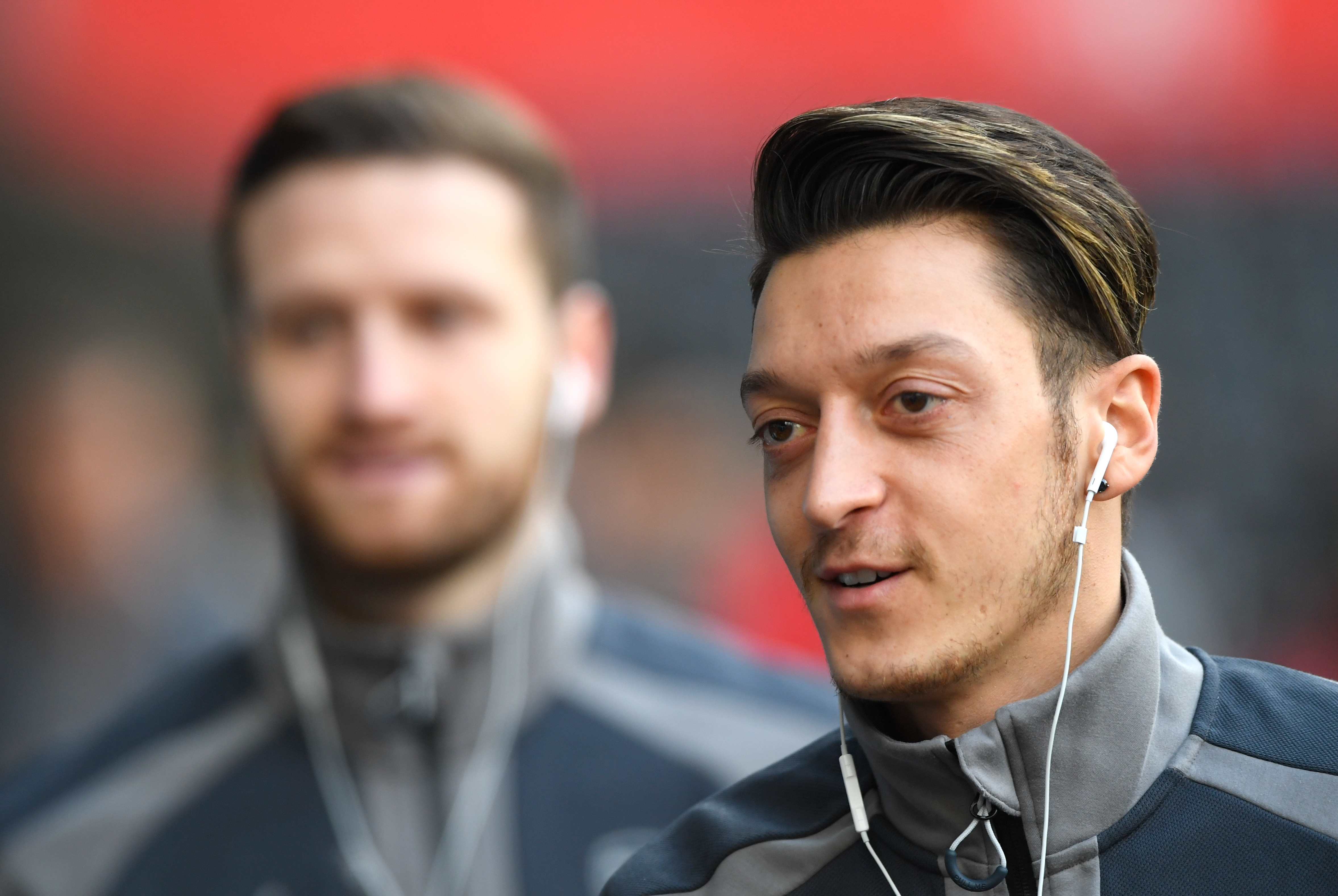 SWANSEA, WALES - JANUARY 14: Mesut Ozil of Arsenal arrives at the stadium prior to the Premier League match between Swansea City and Arsenal at Liberty Stadium on January 14, 2017 in Swansea, Wales.  (Photo by Stu Forster/Getty Images)