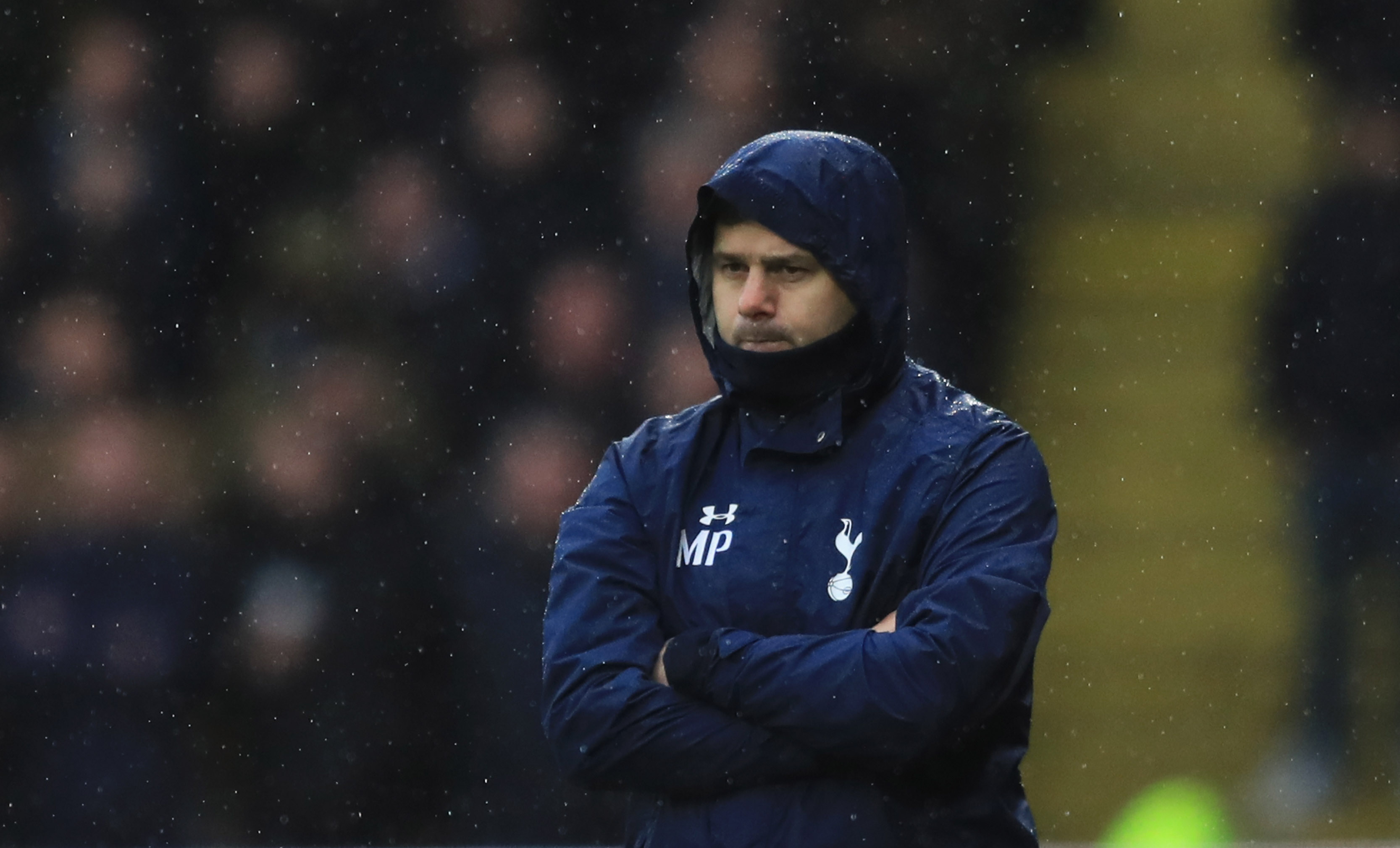 WATFORD, ENGLAND - JANUARY 01:  Mauricio Pochettino manager of Tottenham Hotspur looks on during the Premier League match between Watford and Tottenham Hotspur at Vicarage Road on January 1, 2017 in Watford, England.  (Photo by Richard Heathcote/Getty Images)