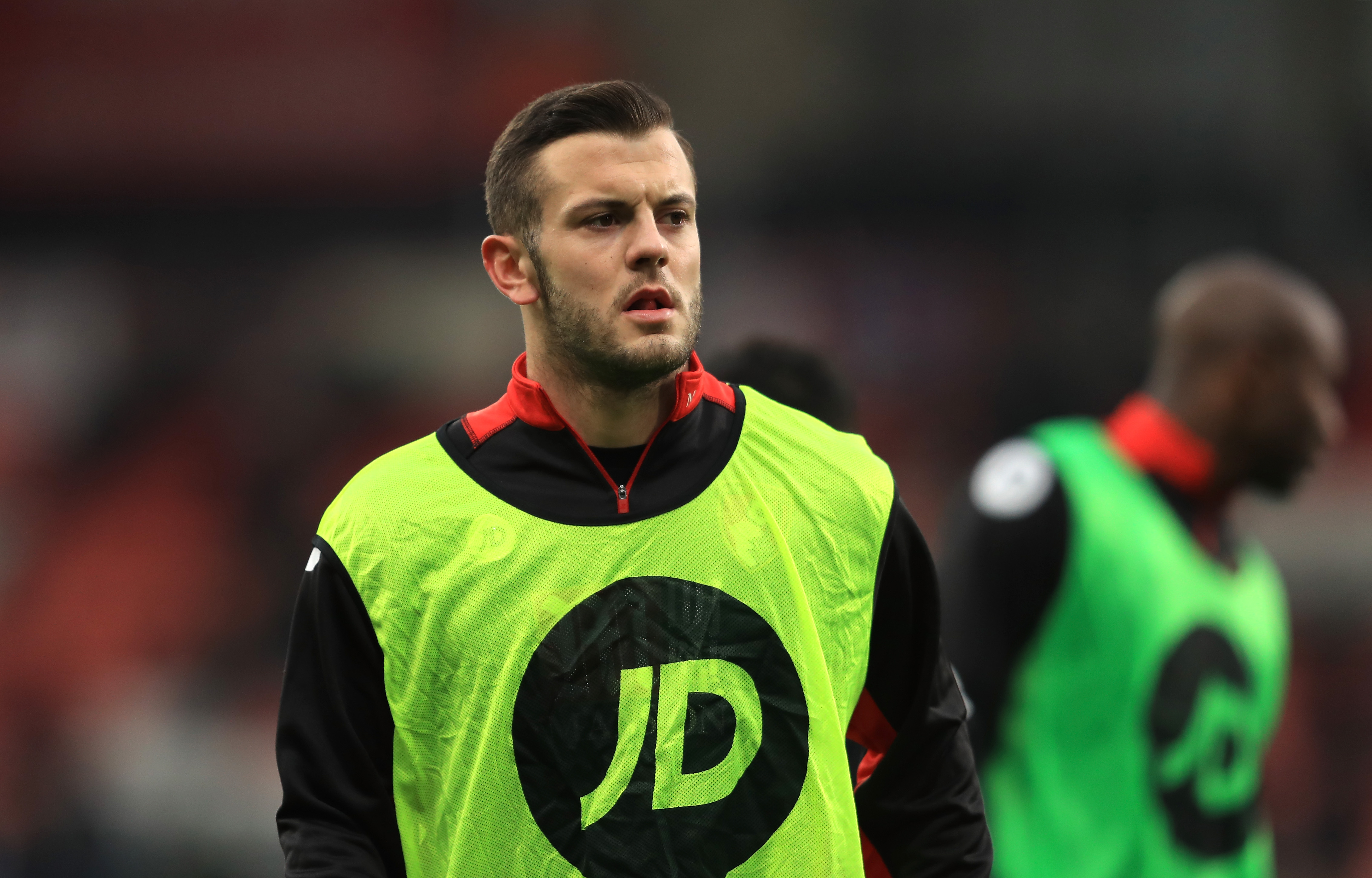 BOURNEMOUTH, ENGLAND - JANUARY 21:  Jack Wilshere of AFC Bournemouth (C) warms up prior to the Premier League match between AFC Bournemouth and Watford at Vitality Stadium on January 21, 2017 in Bournemouth, England.  (Photo by Richard Heathcote/Getty Images)