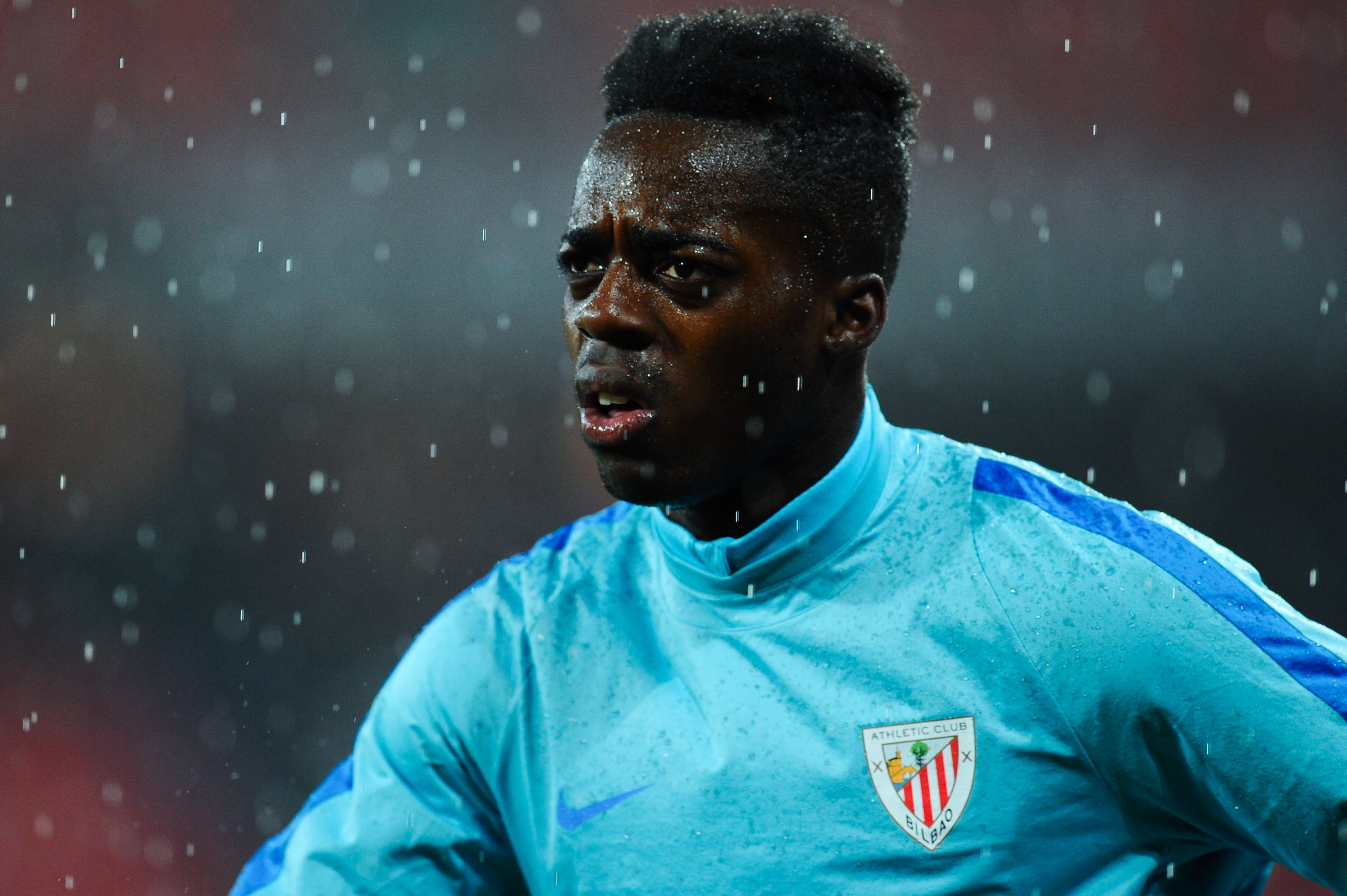 BILBAO, SPAIN - APRIL 07:  Inaki Williams of Athletic Club looks on during the warm up ahead of the UEFA Europa League quarter final first leg match between Athletic Bilbao and Sevilla at San Mames Stadium on April 7, 2016 in Bilbao, Spain.  (Photo by David Ramos/Getty Images)