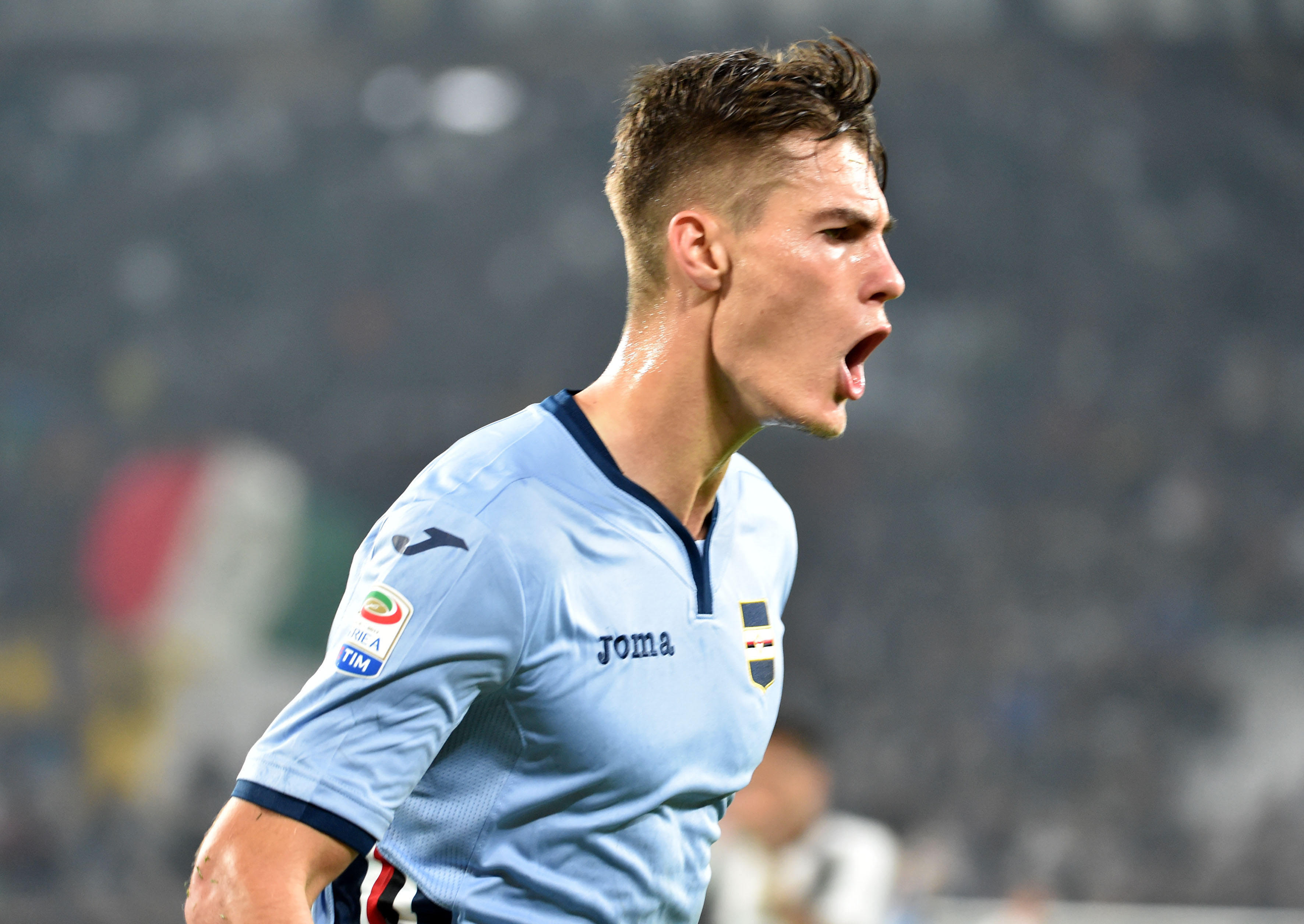 TURIN, ITALY - OCTOBER 26:  Patrik Schick (Sampdoria) celebrates after scoring 2-1 during the Serie A match between Juventus FC and UC Sampdoria at Juventus Stadium on October 26, 2016 in Turin, Italy.  (Photo by Getty Images/Getty Images)