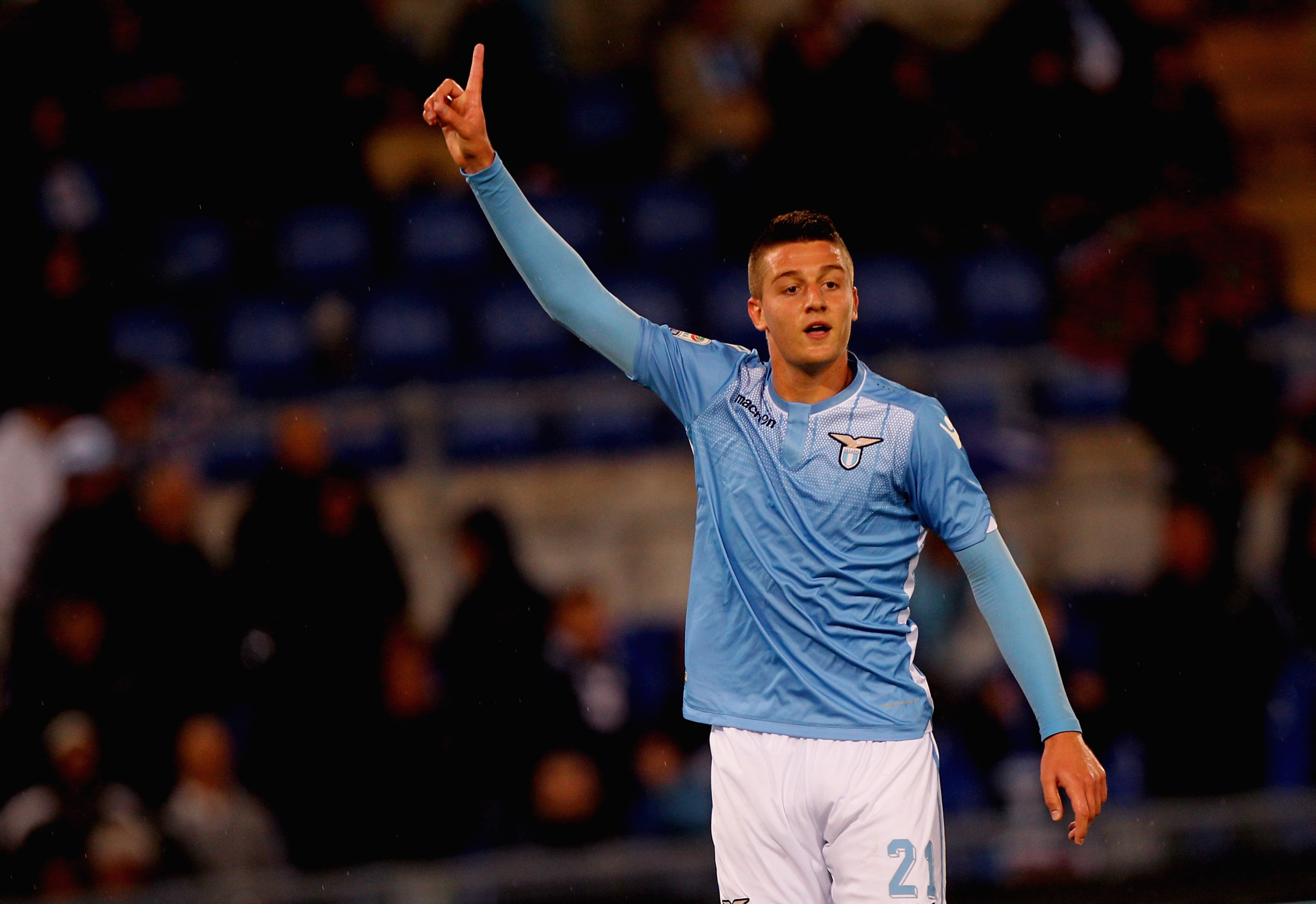 ROME, ITALY - SEPTEMBER 23:  Sergej Milinkovic-Savic of SS Lazio reacts during the Serie A match between SS Lazio and Genoa CFC at Stadio Olimpico on September 23, 2015 in Rome, Italy.  (Photo by Paolo Bruno/Getty Images)