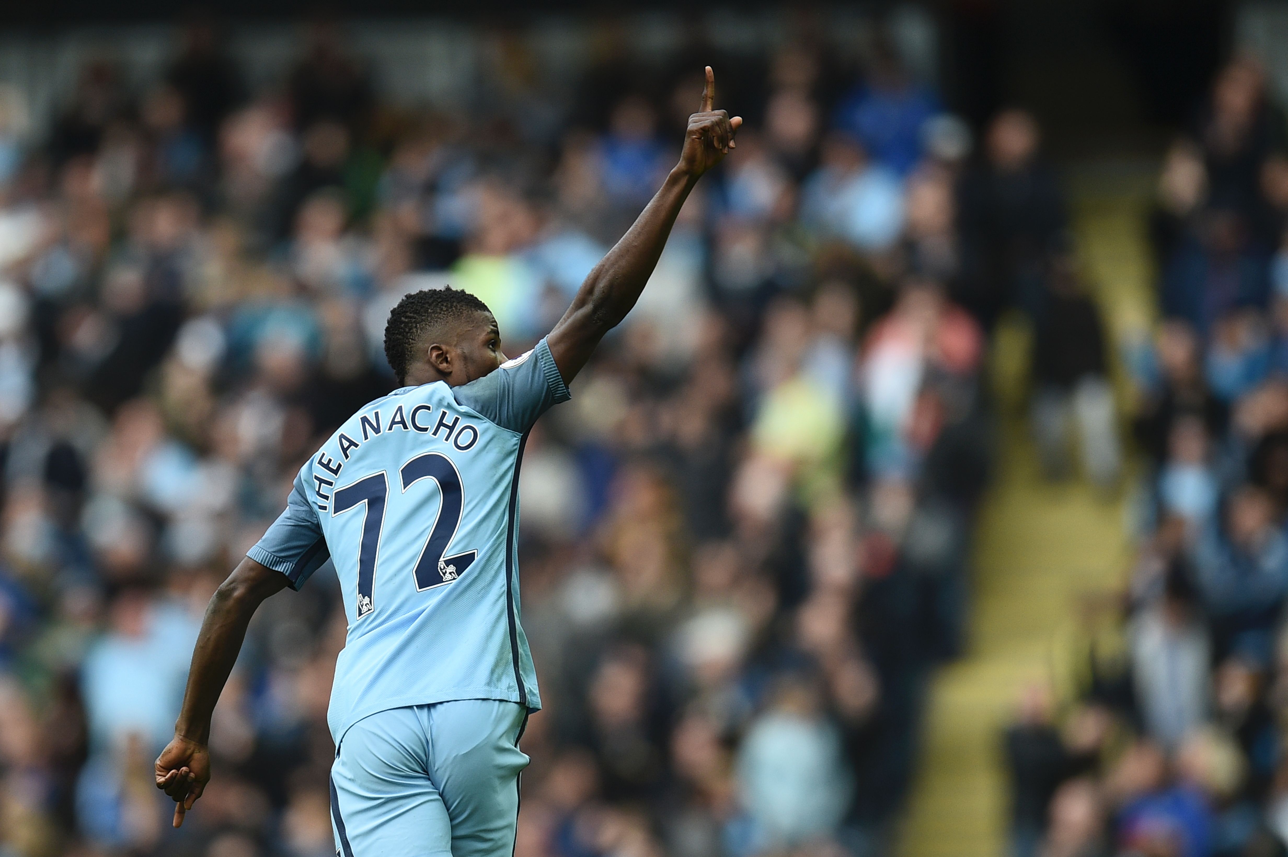 Manchester City's forgotten man Kelechi Iheanacho scored the vital equaliser for his side in the reverse fixture. (Photo courtesy - Oli Scarff/AFP/Getty Images)
