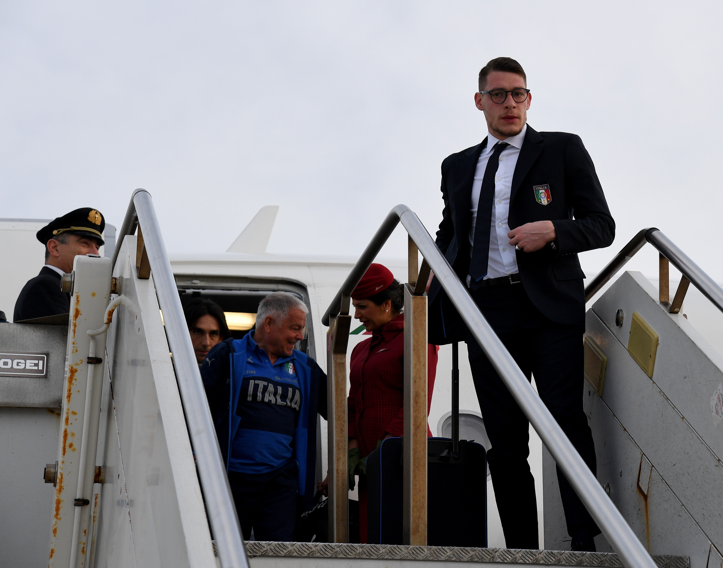 PALERMO, ITALY - MARCH 23:  Andrea Belotti of Italy arrives to Palermo on March 23, 2017 in Palermo, Italy.  (Photo by Claudio Villa/Getty Images)