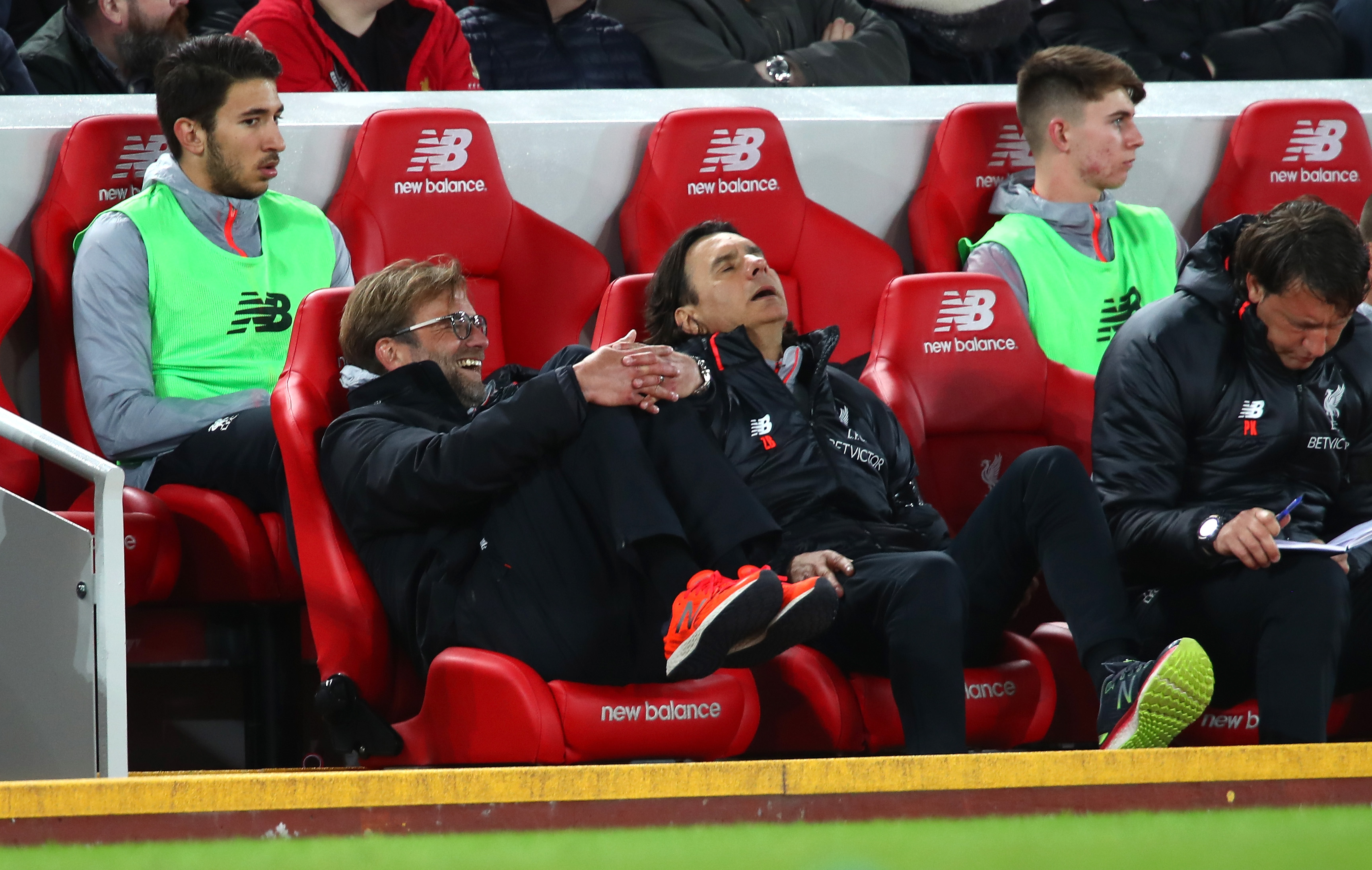LIVERPOOL, ENGLAND - APRIL 05: Jurgen Klopp, Manager of Liverpool reacts during the Premier League match between Liverpool and AFC Bournemouth at Anfield on April 5, 2017 in Liverpool, England.  (Photo by Clive Brunskill/Getty Images)